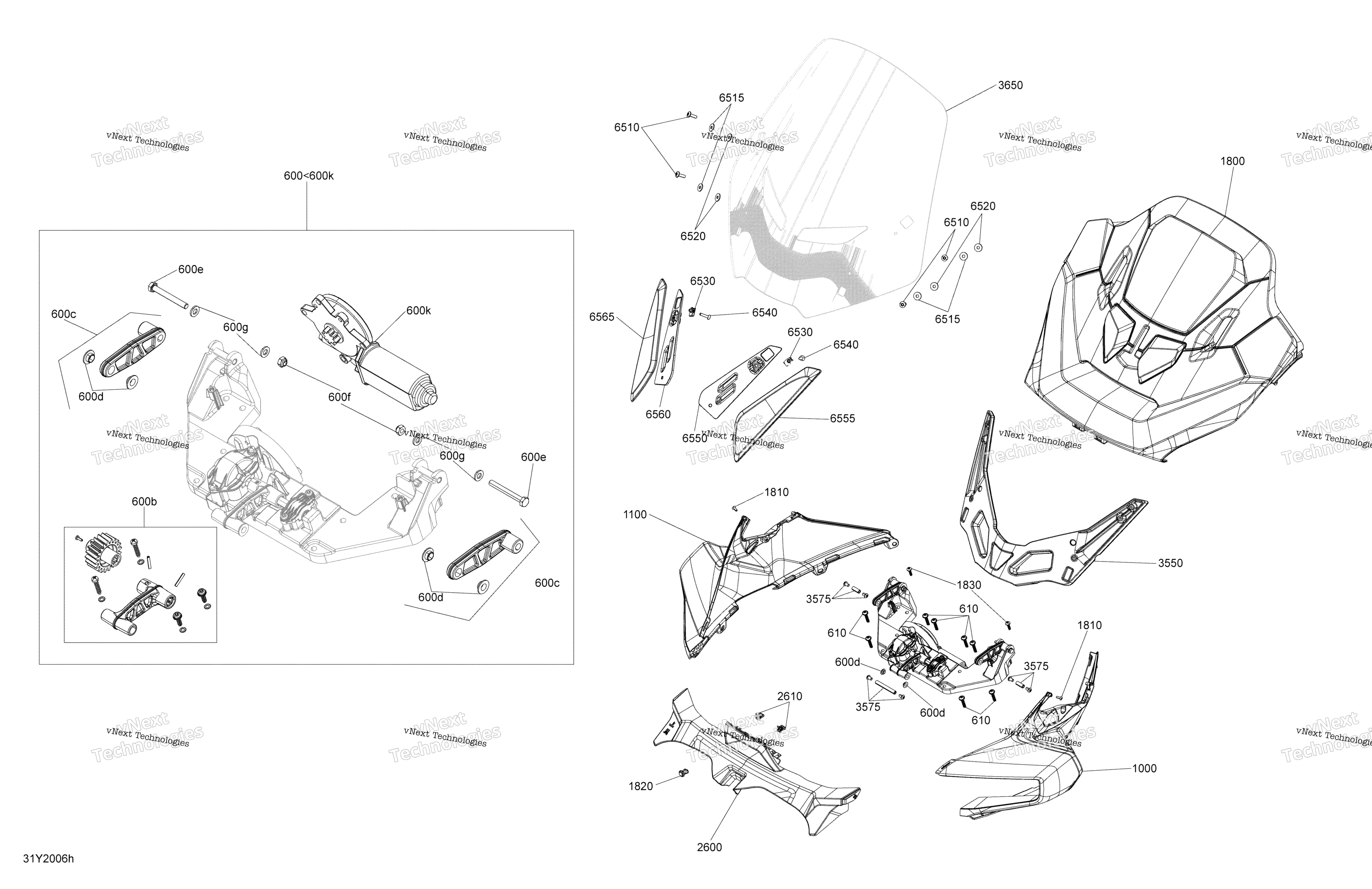 кузов и аксессуары Upper Console & Windshield