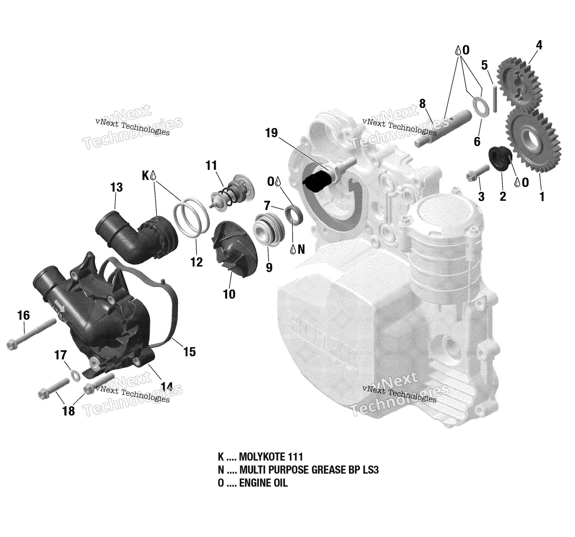 Система охлаждения - Engine - 900 Ace