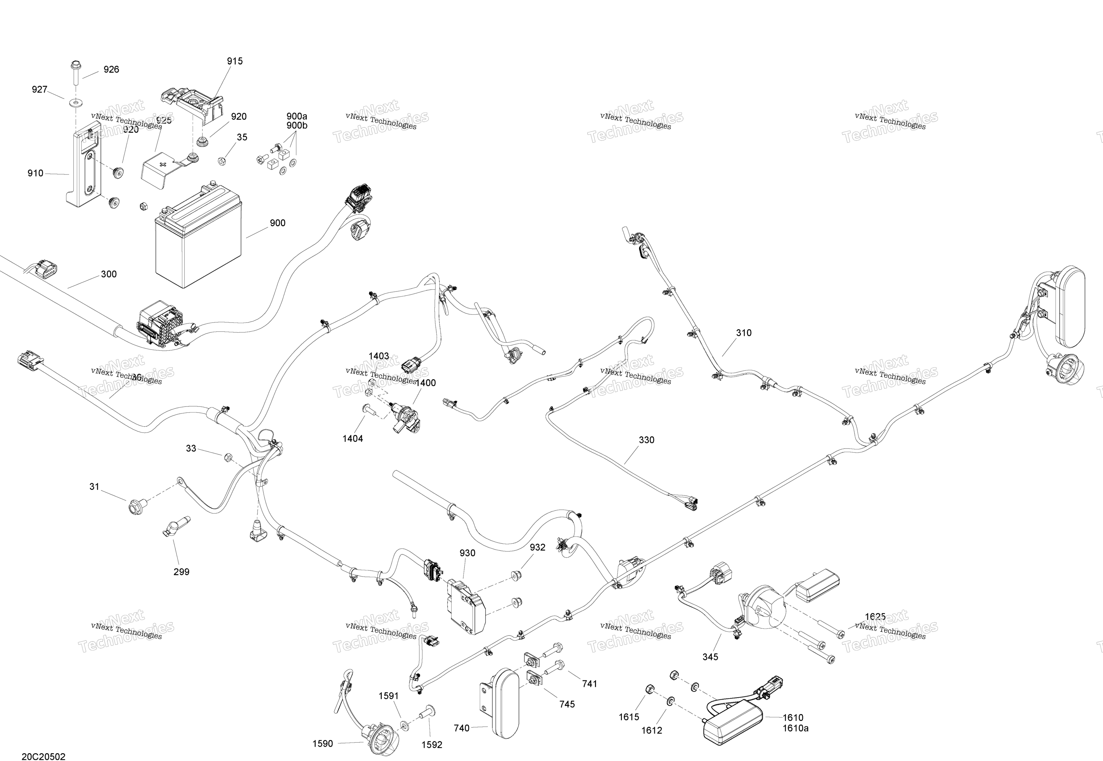 Электрооборудование - System - Rear Section