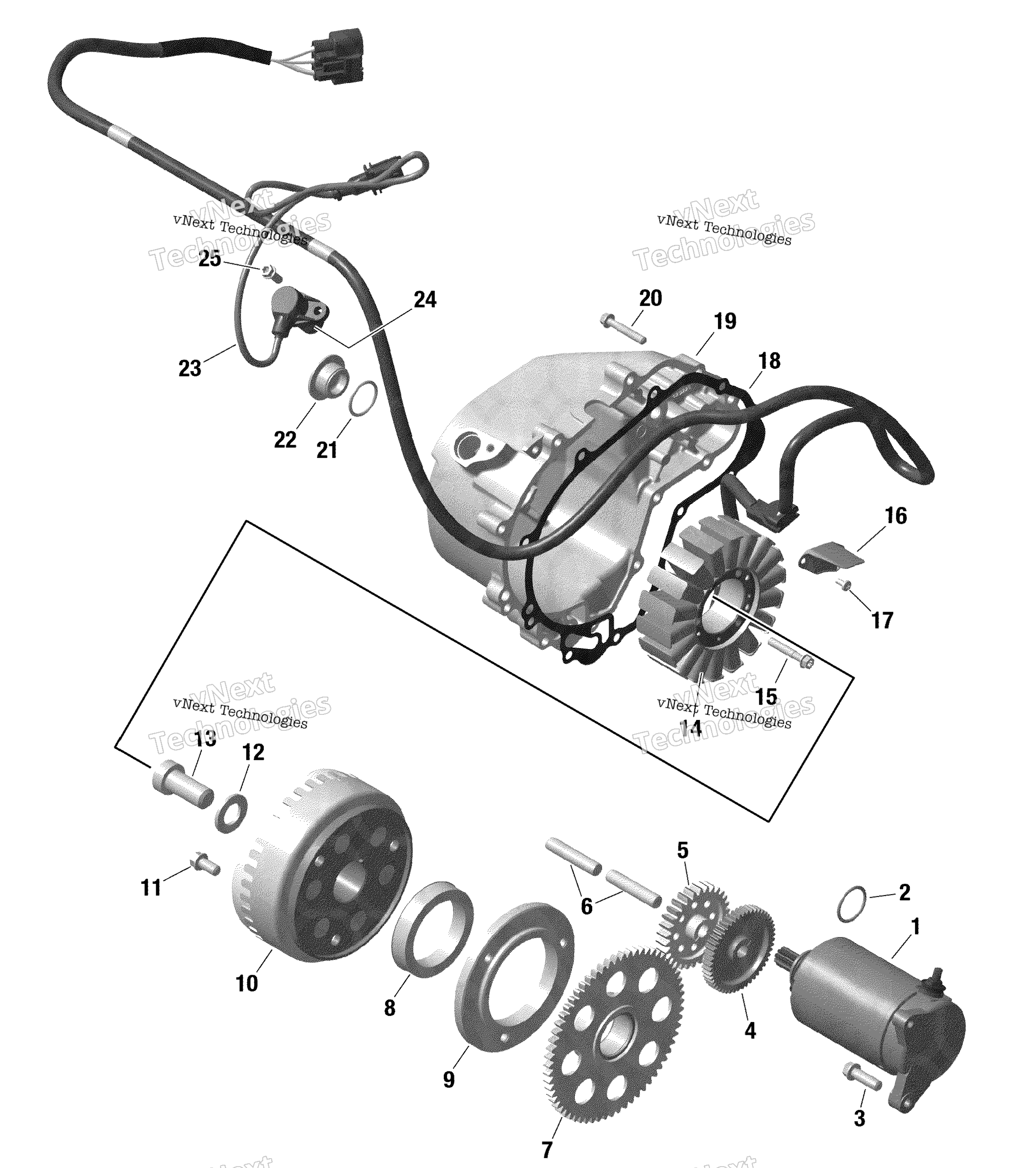 Rotax Magneto и Electric Starter Except Ltd Cab