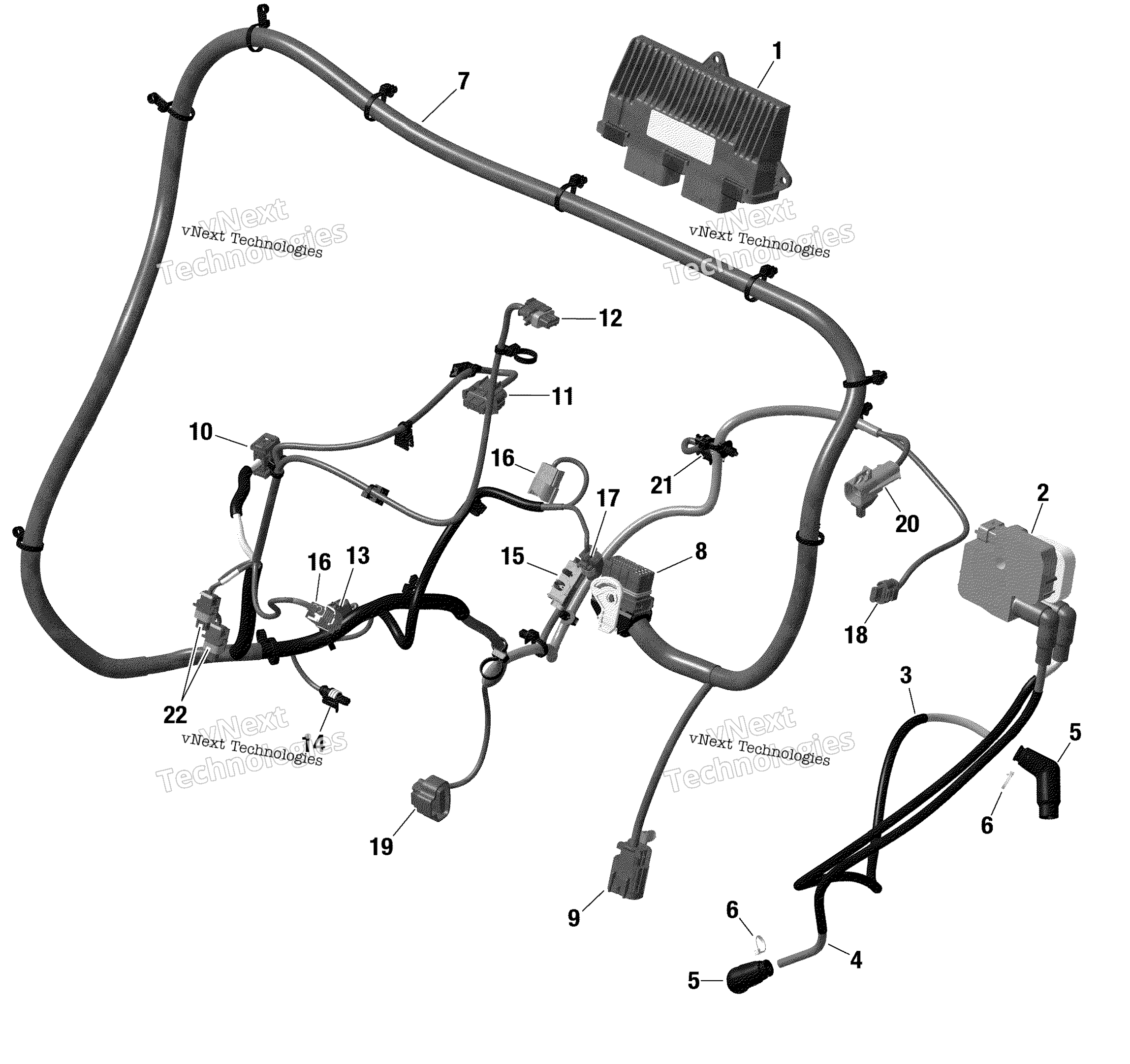 Rotax двигатель жгут и Electronic модуль