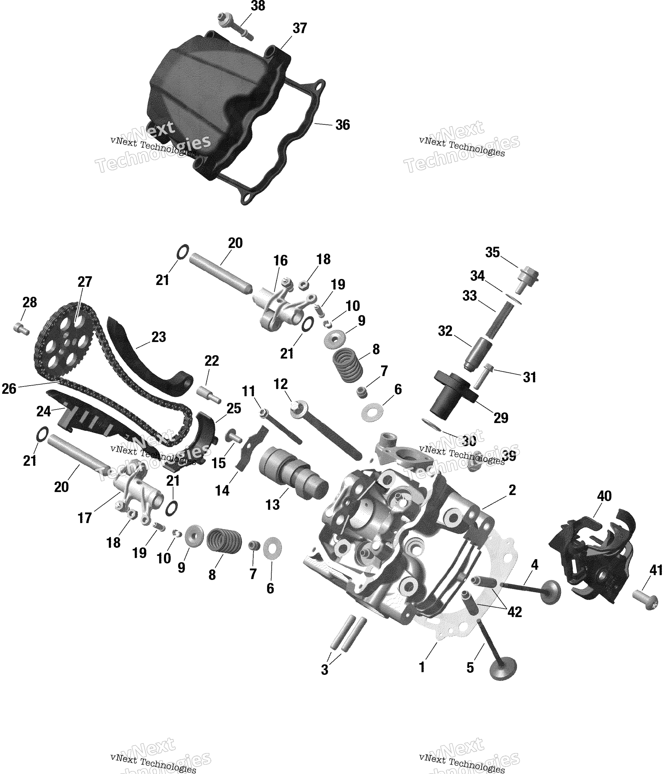 Rotax цилиндр Head, передний