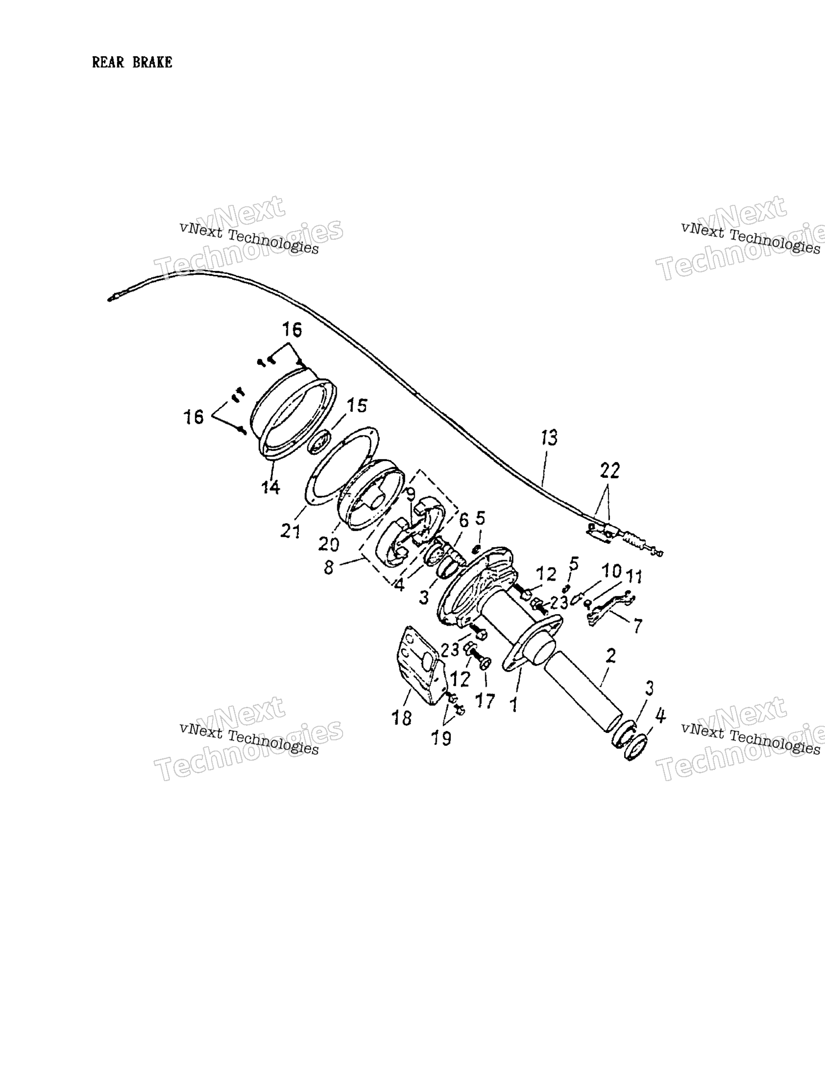 Задняя часть Brake 170-20