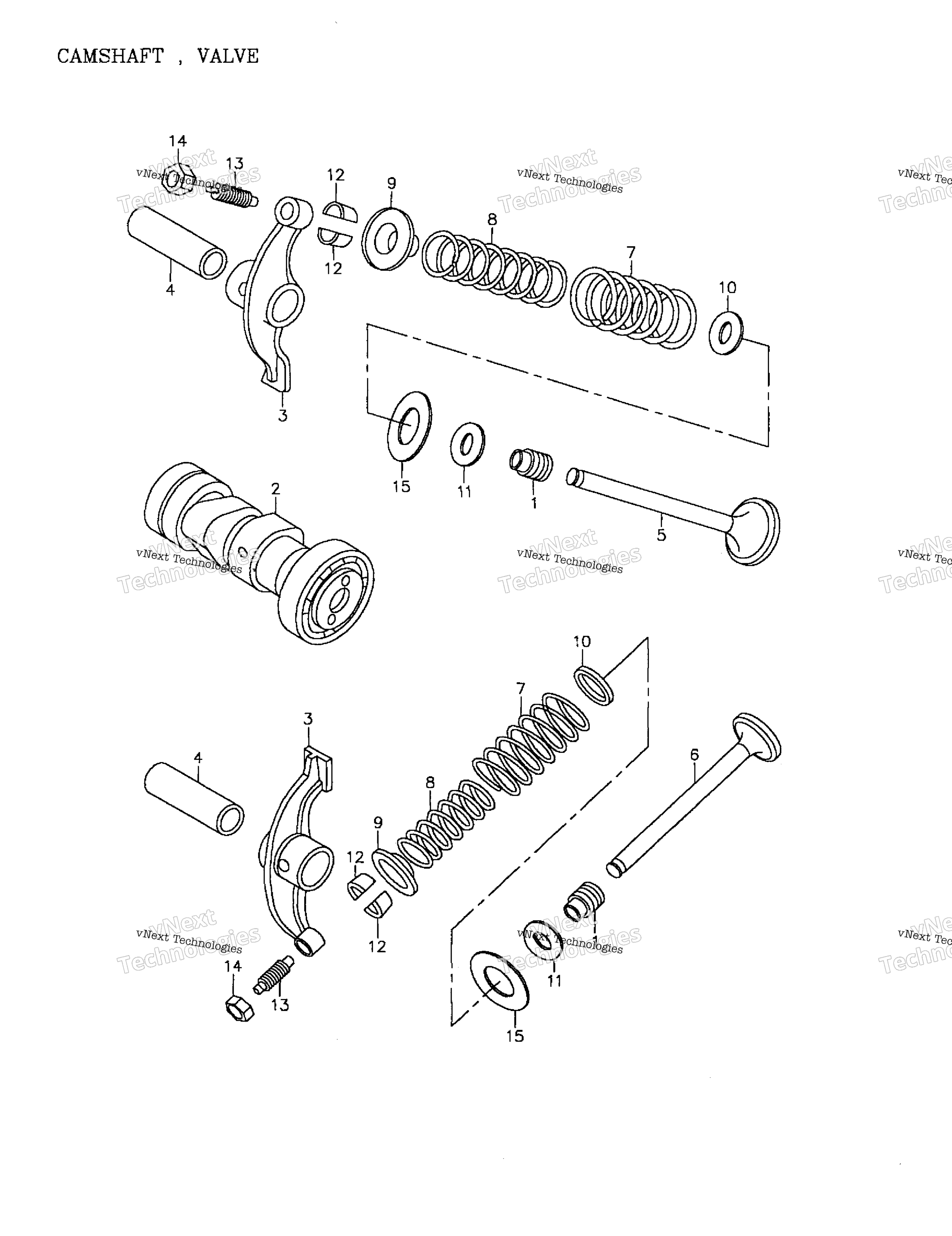 Camshaft, клапан (172 03)