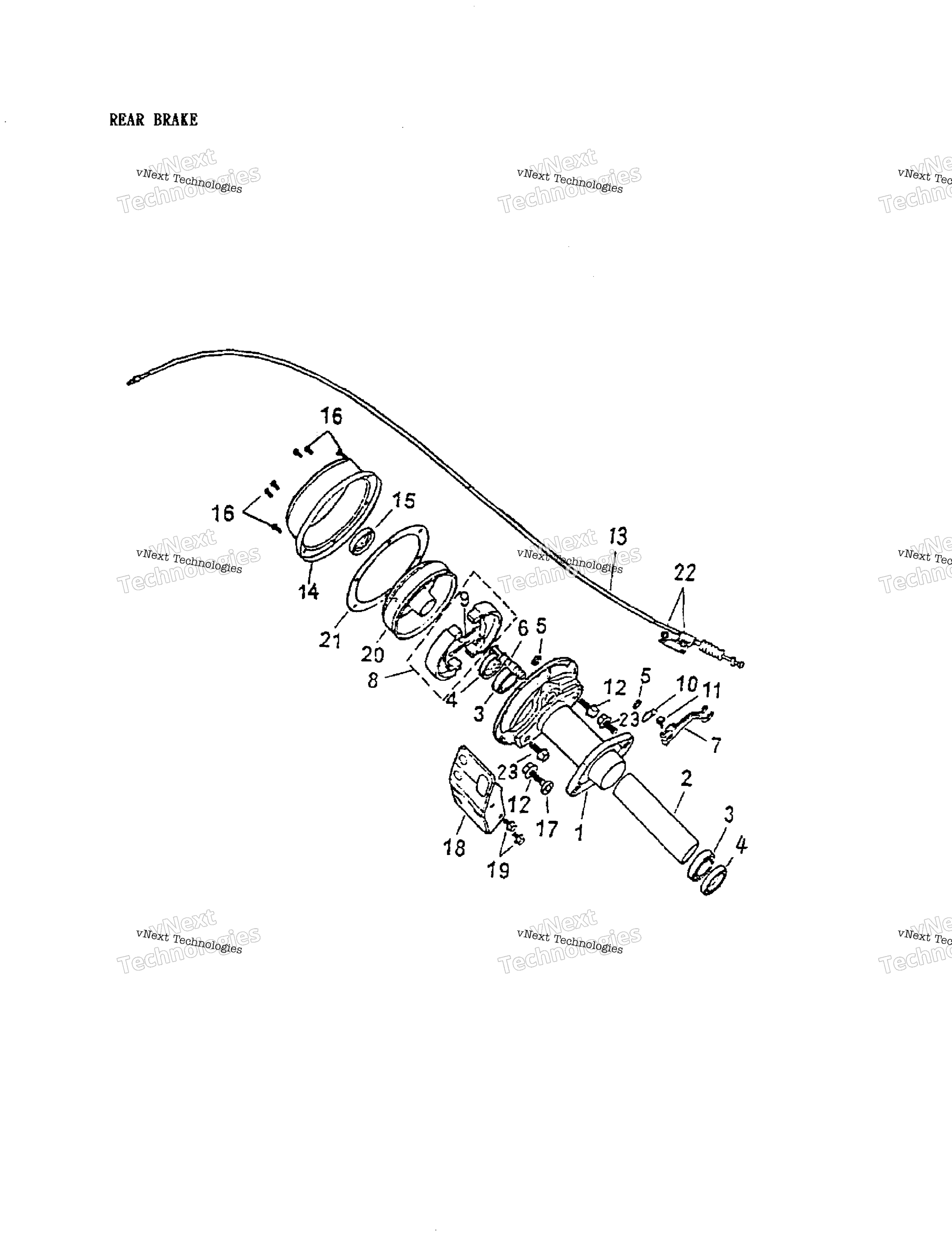 Задняя часть Brake 172-23