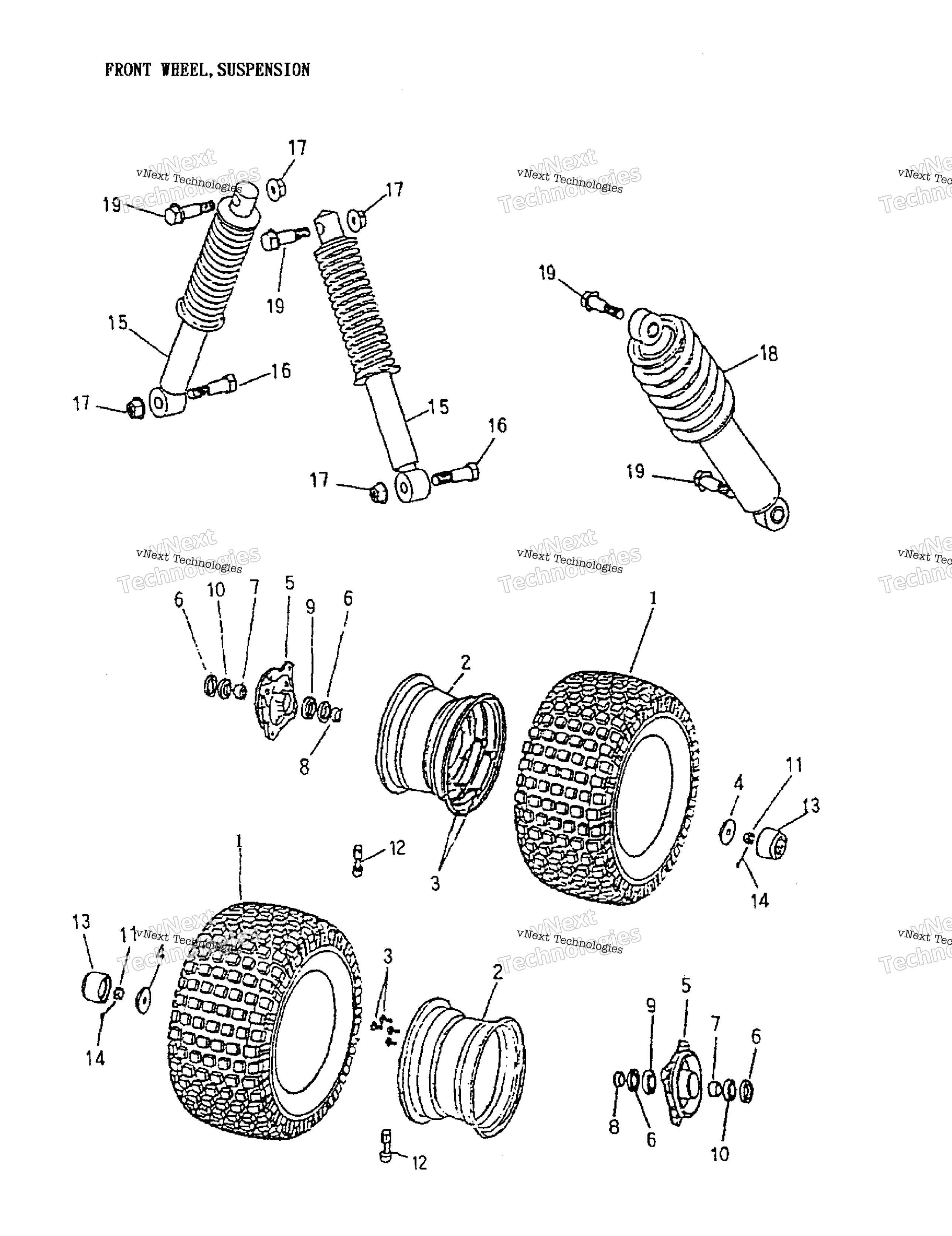 Передняя часть Wheel, Suspension 172-20