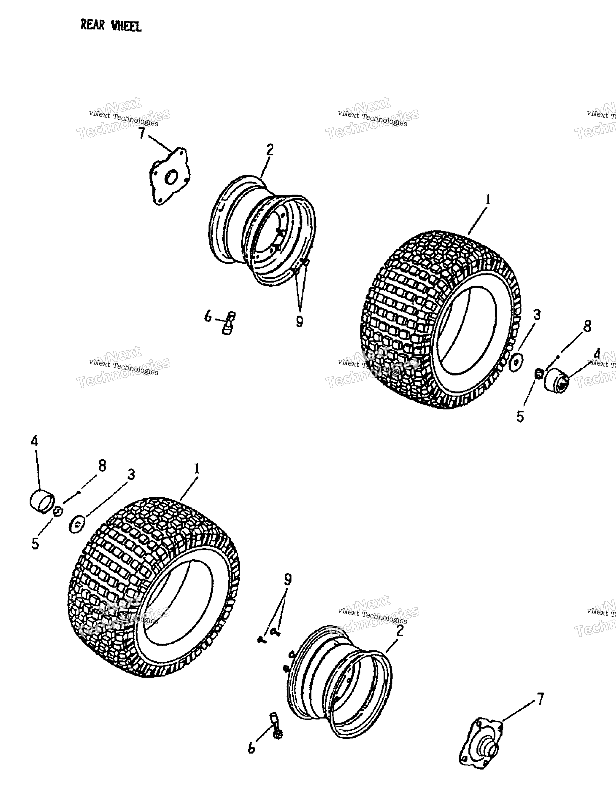 Задняя часть Wheel 166A-18