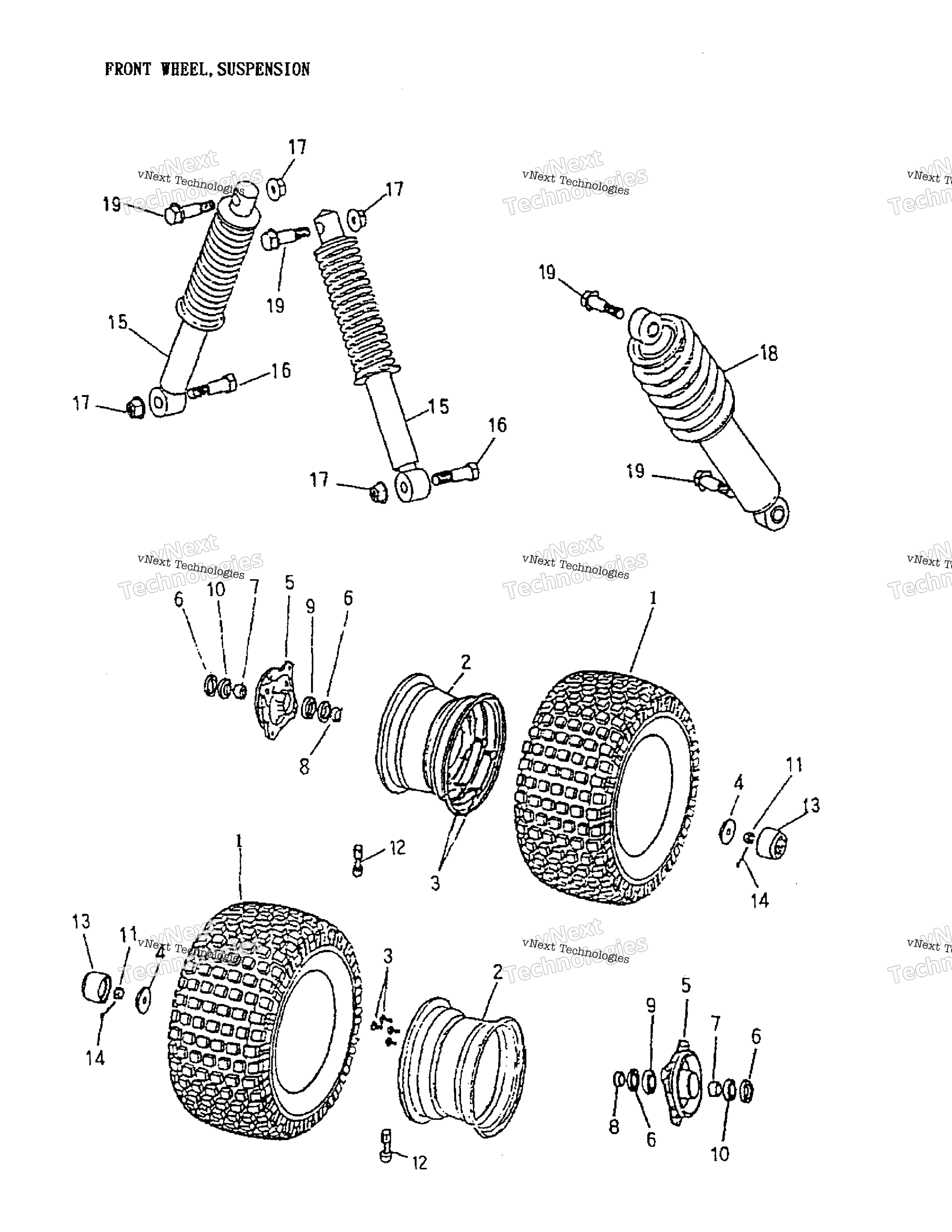 Передняя часть Wheel, Suspension 172A-20