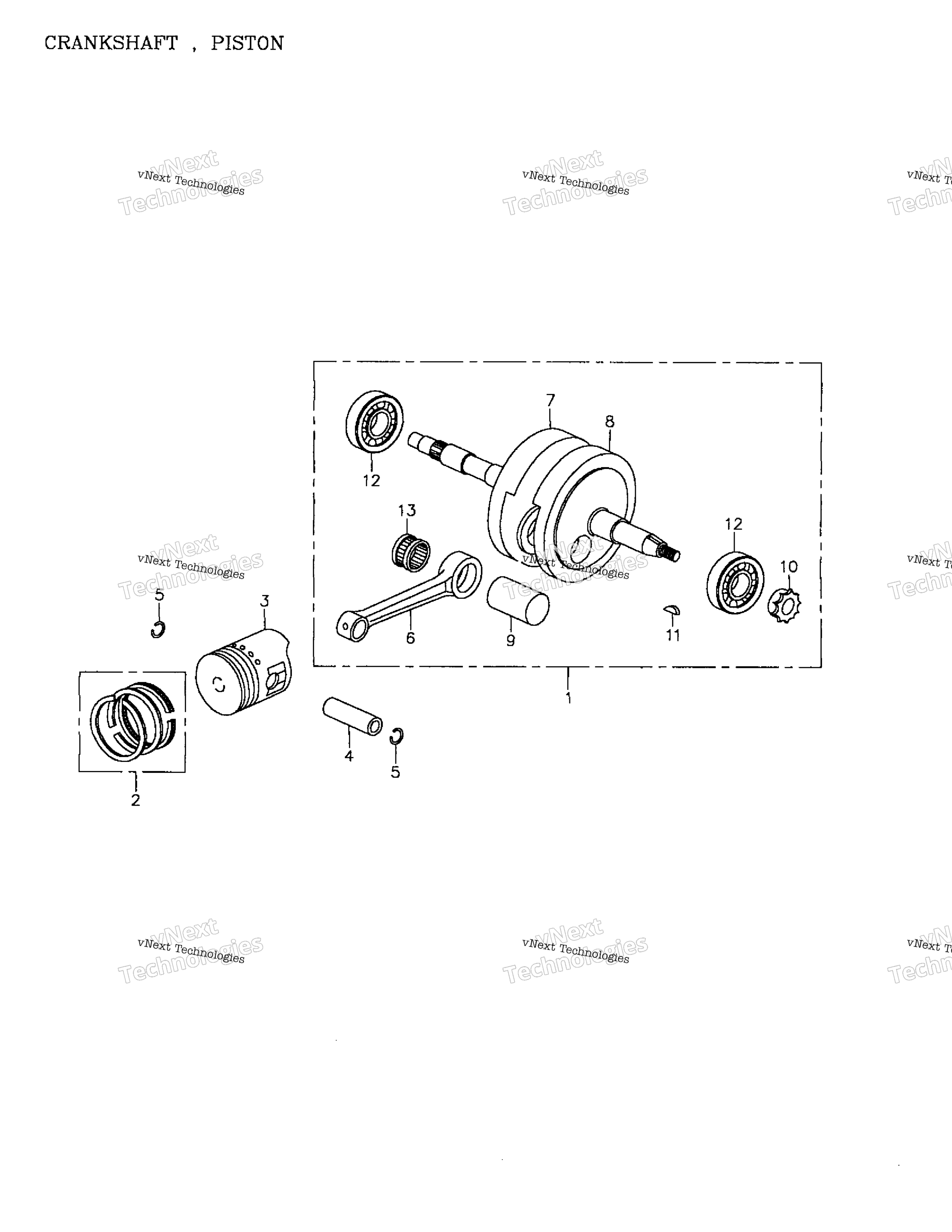 Коленчатый вал And Pistons