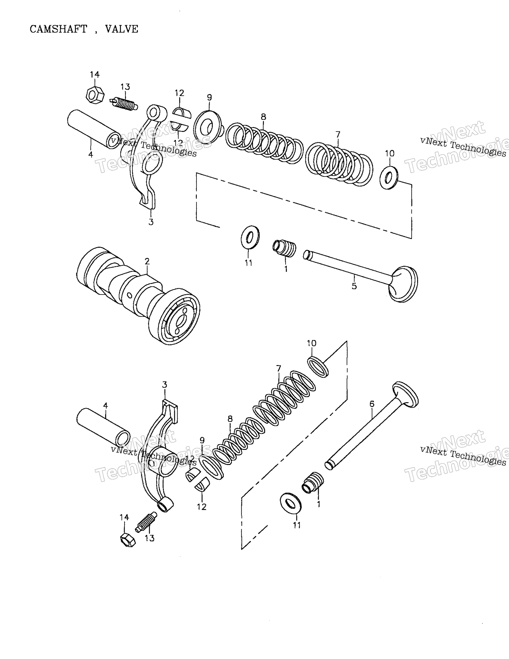 Camshaft, клапан