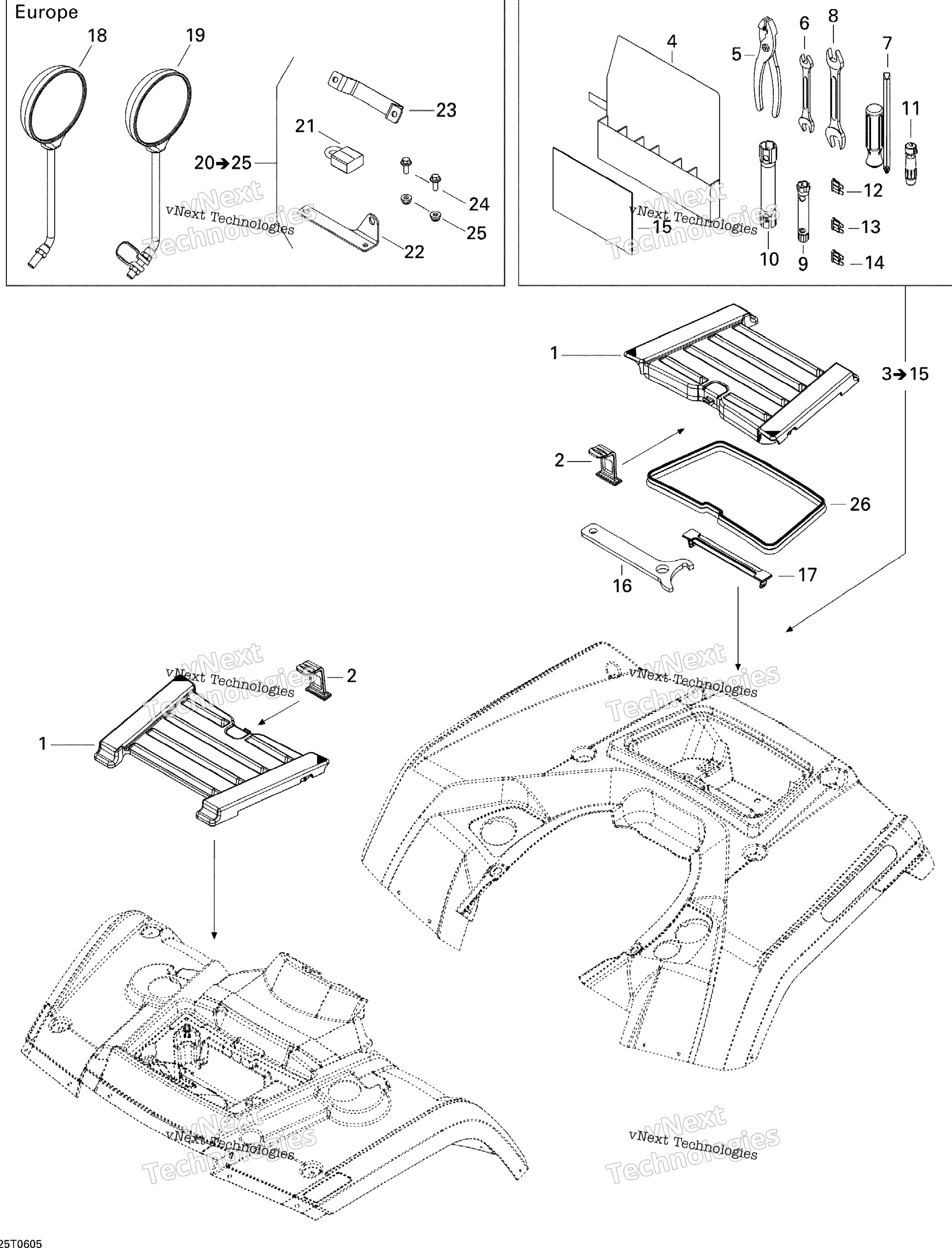 Передняя часть And Rear Trays