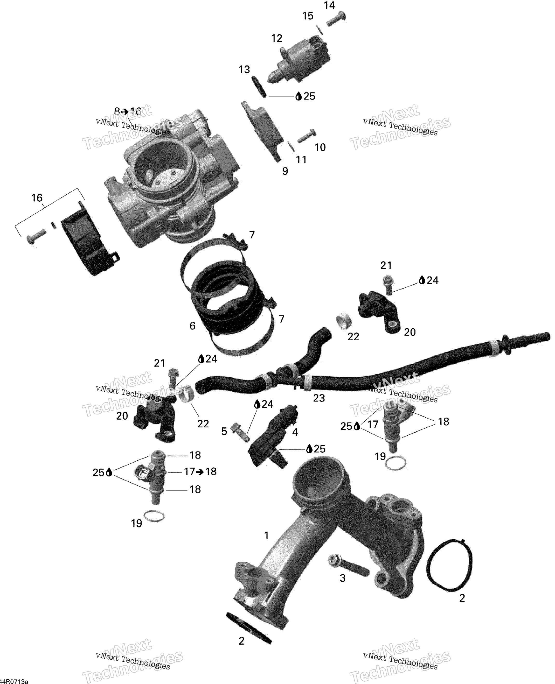 Впускная система Manifold And Throttle Body Outlander 800Efi