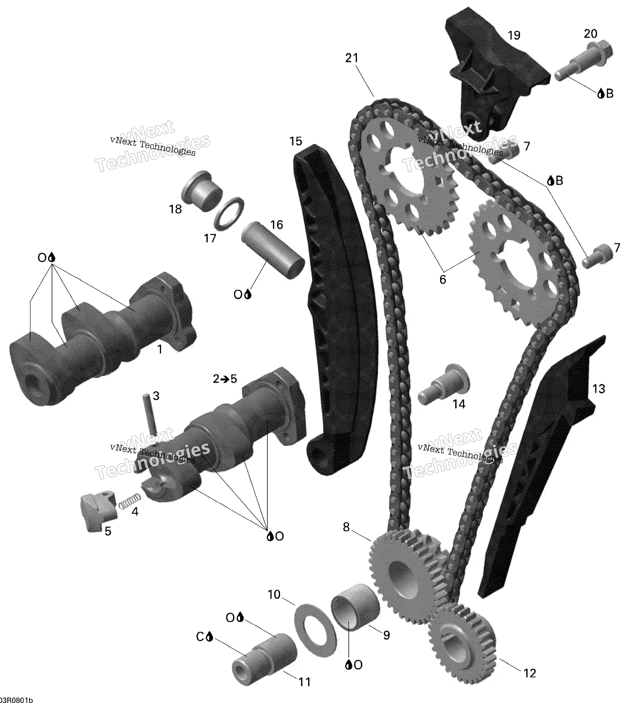 Camshaft и Timing цепь