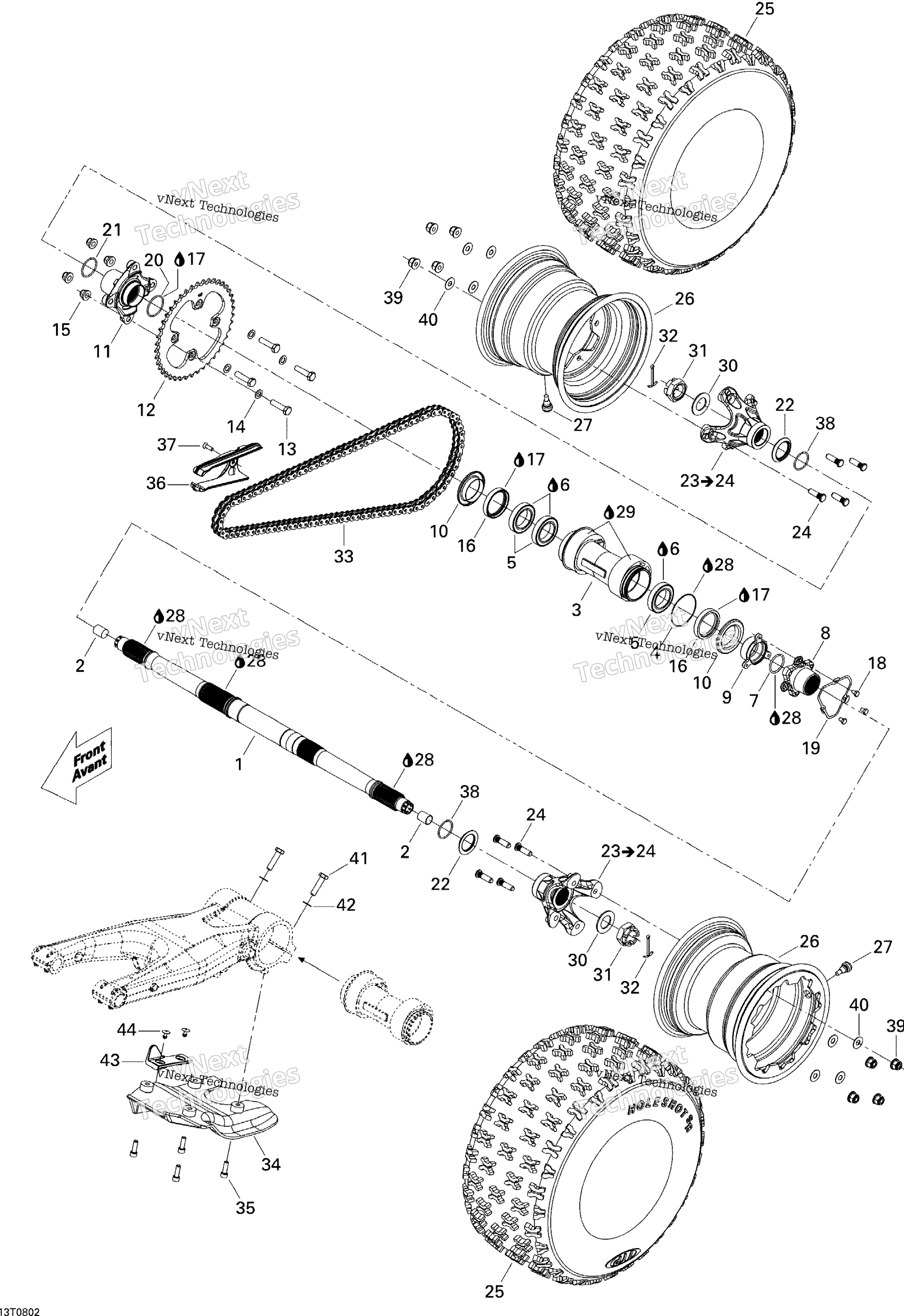 Привод System, Rear