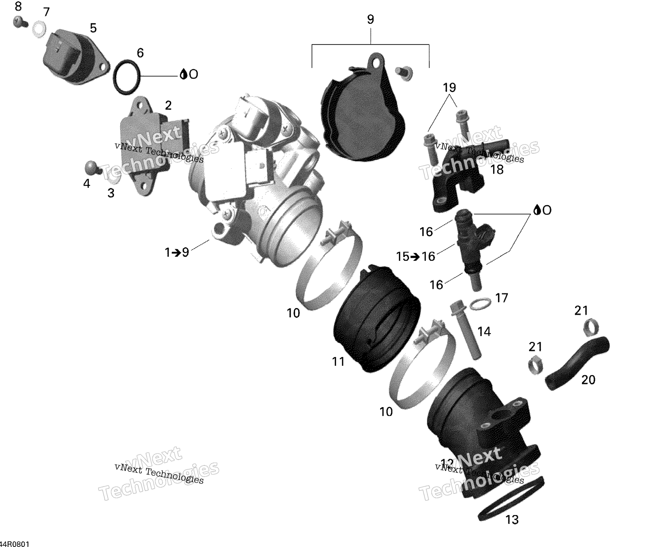 Впускная система Manifold And Throttle Body