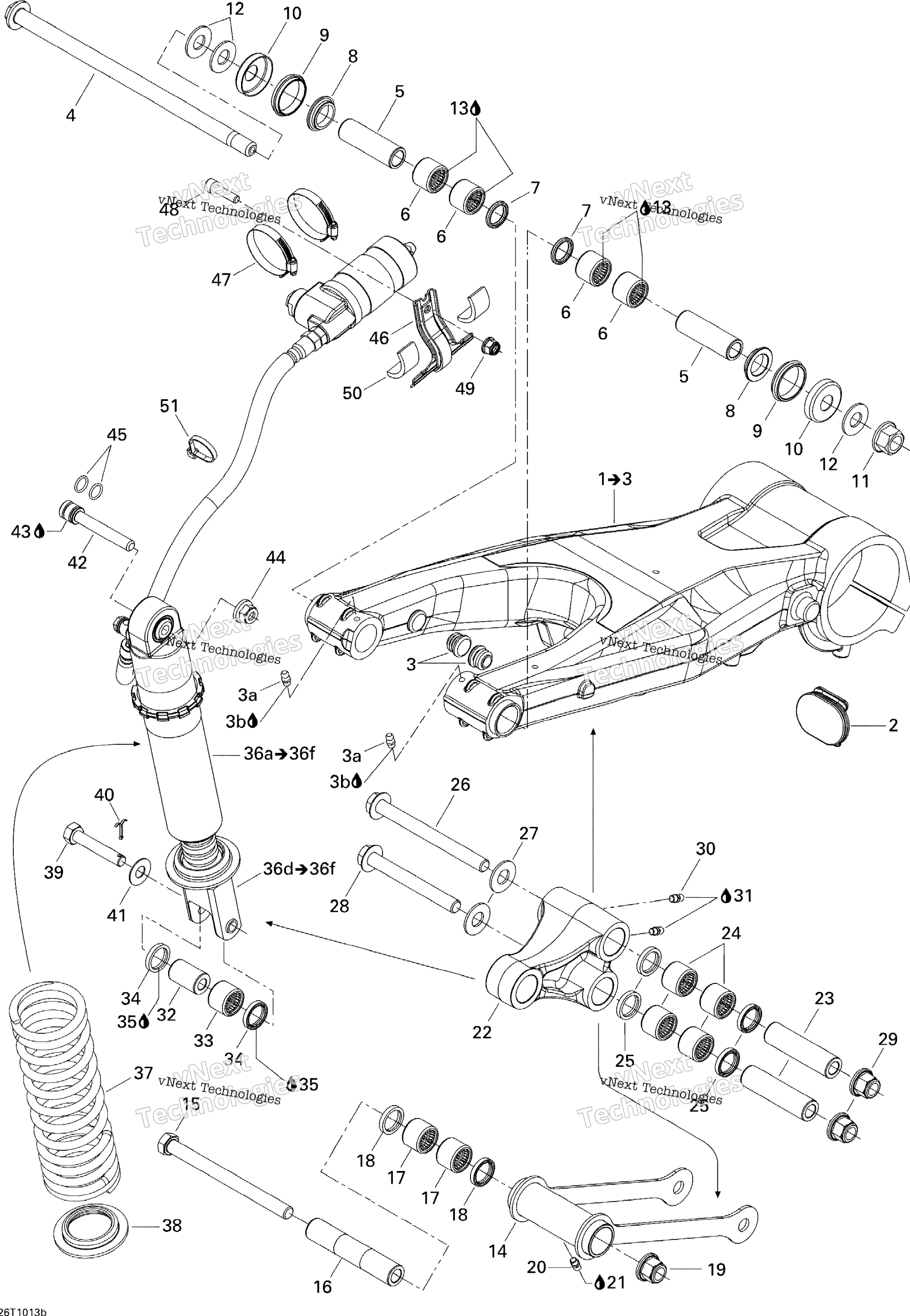 Задняя часть Suspension Xmx