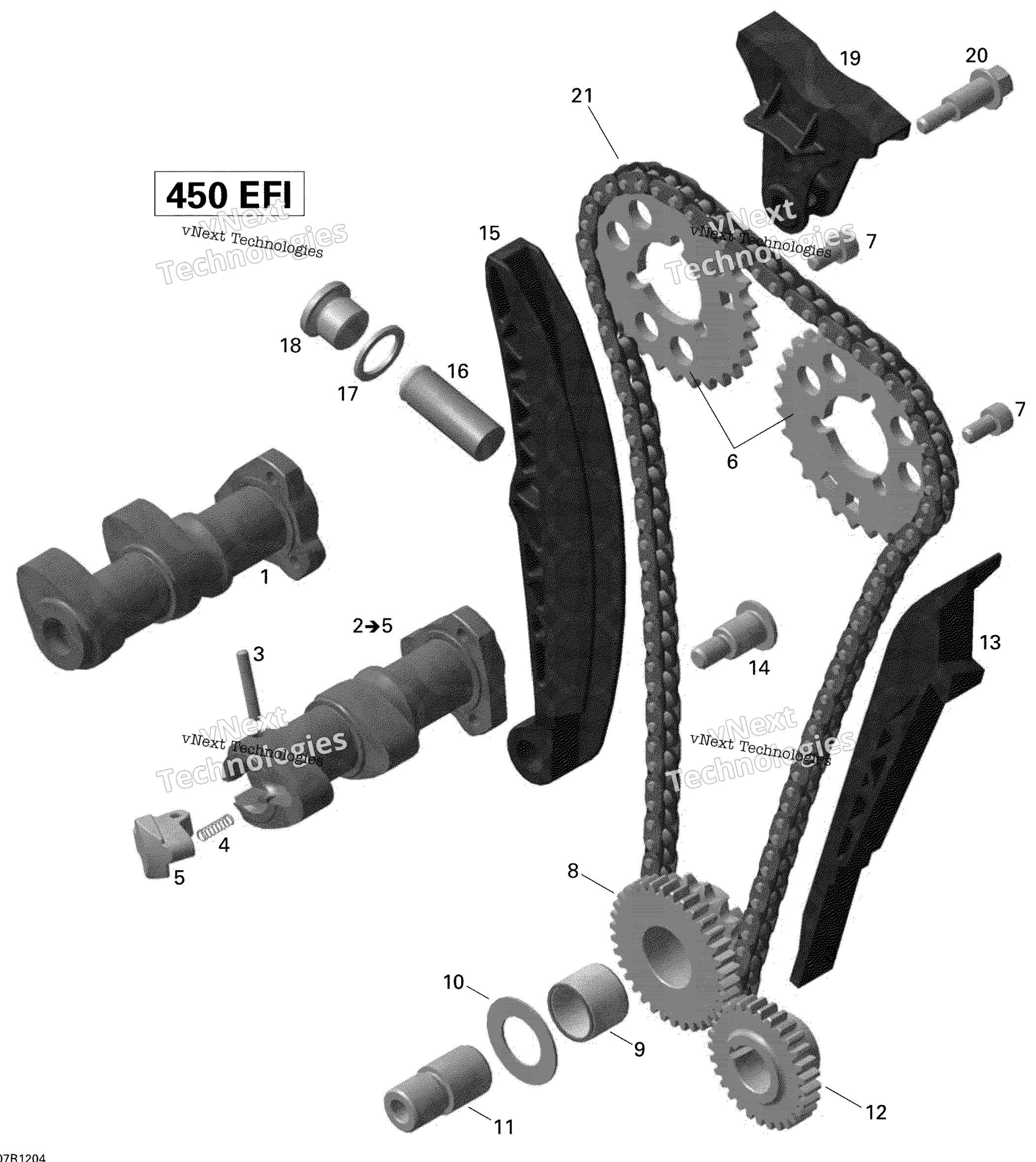 Camshafts и Timing цепь