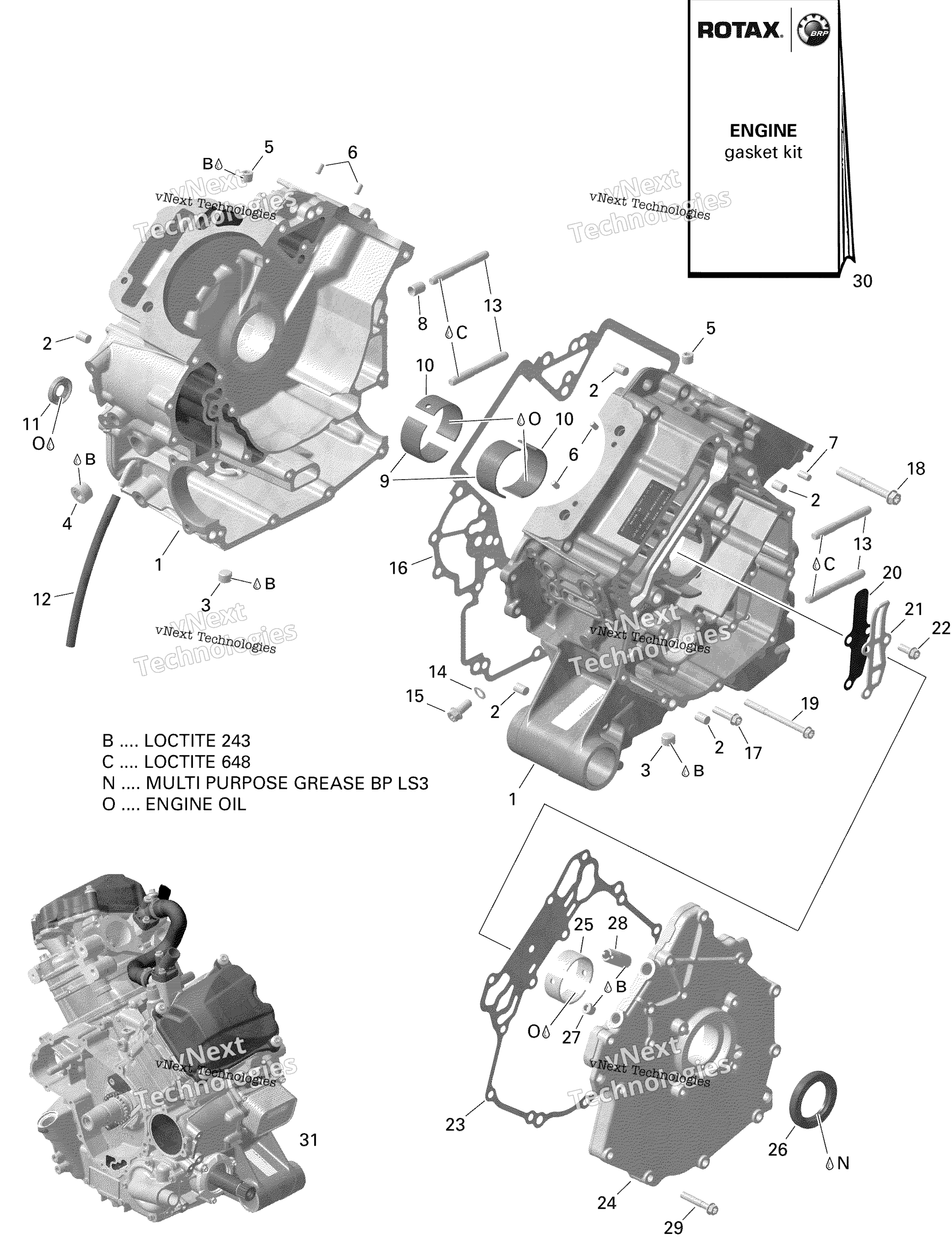 Rotax Crankcase