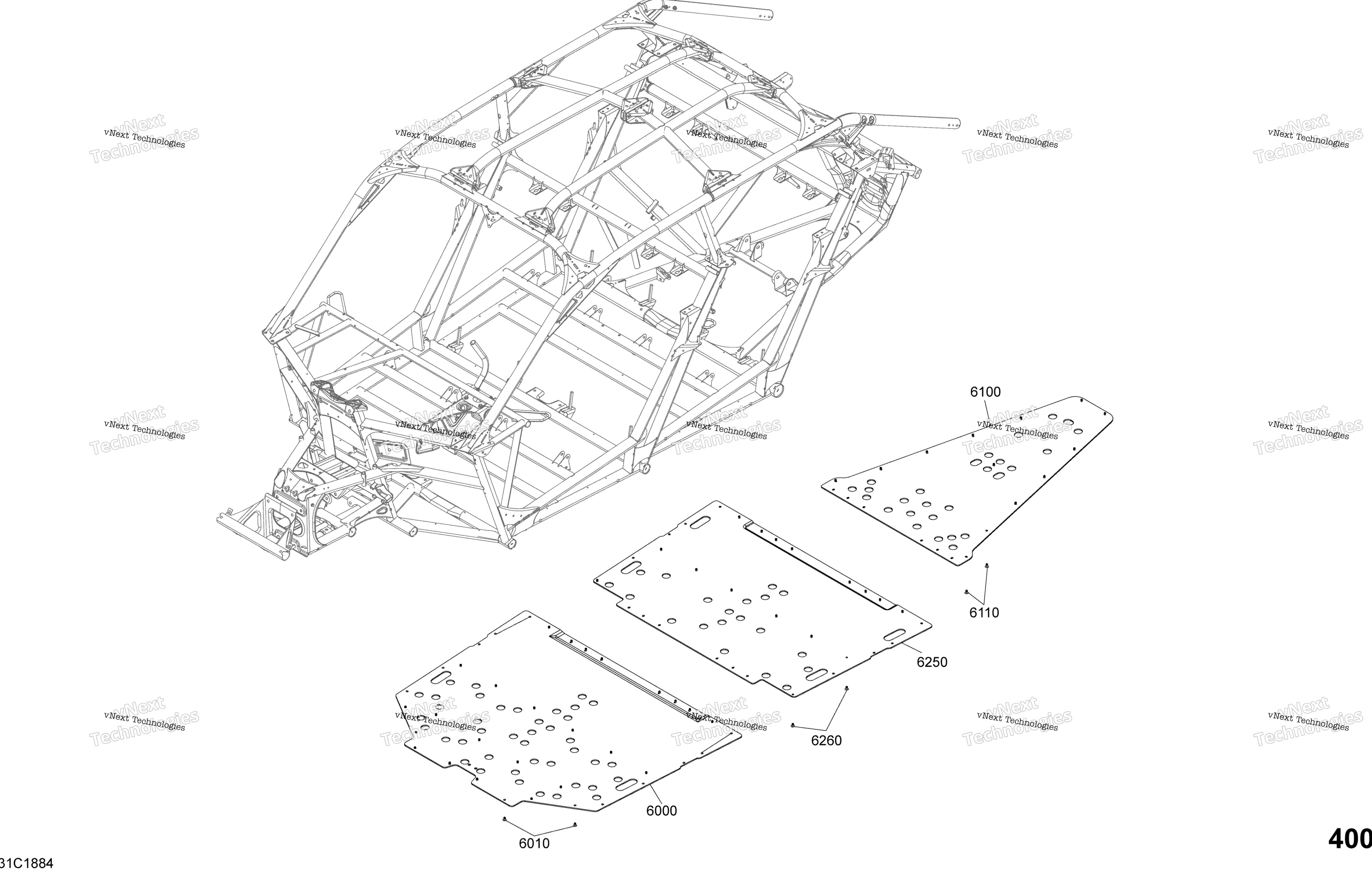 Кузов Floor Part Maverick X3 Max Timeless Black Models - Package Xrsdps