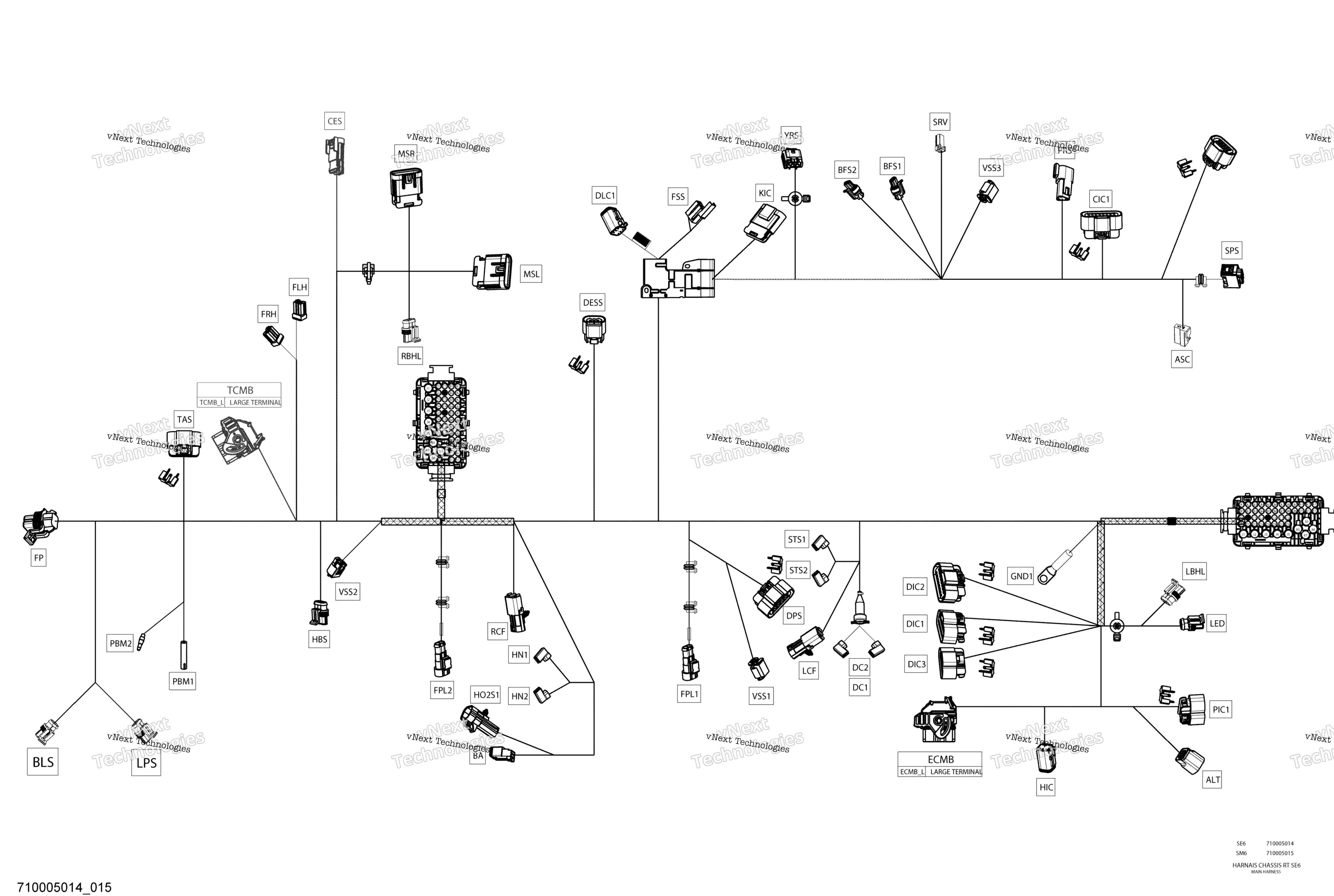 Электрооборудование Harness - Main Se6 710005014