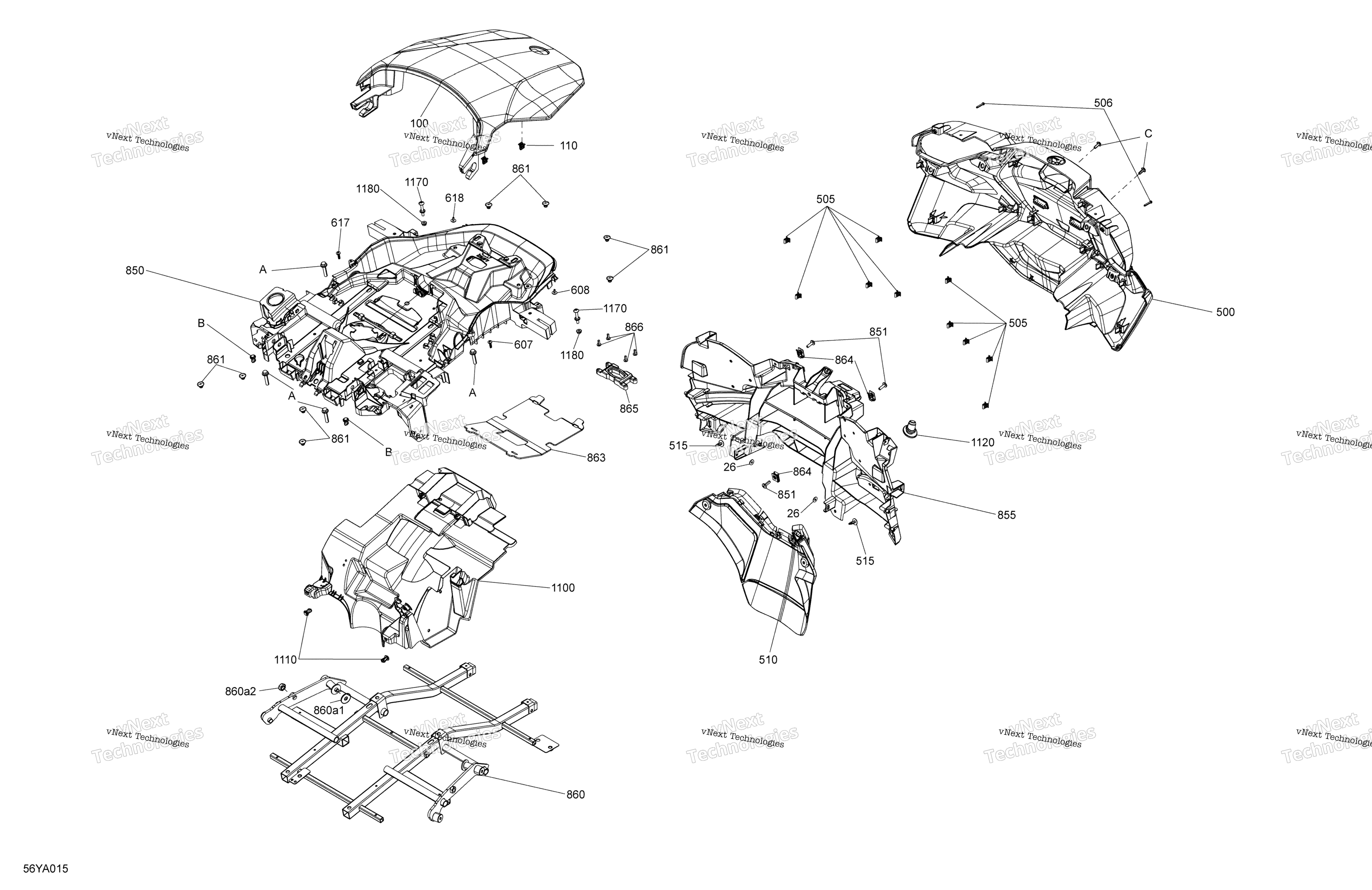 кузов багажник Structure и задний Fenders Северная Америка Европа