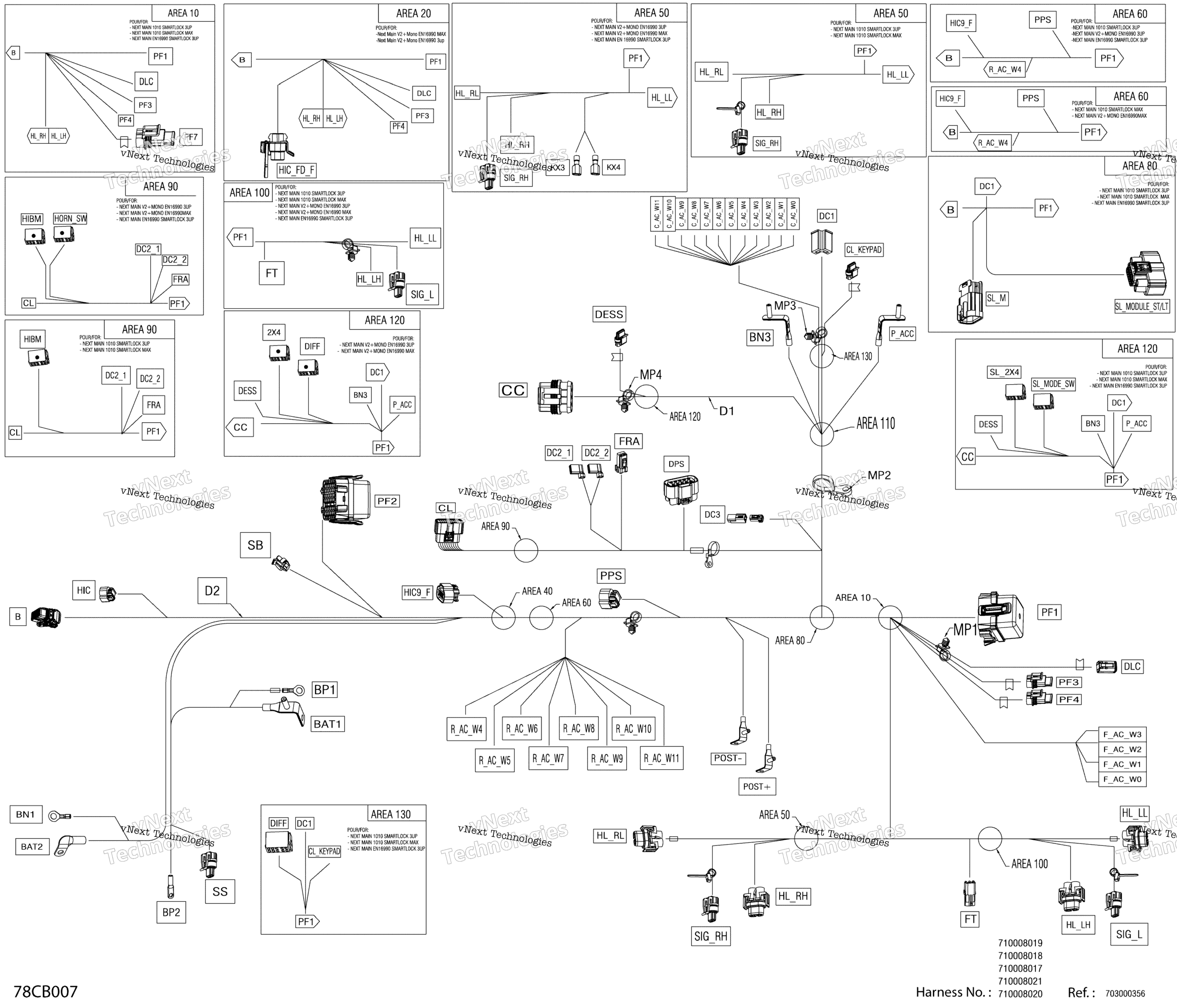 Электрооборудование - Main Harness - 710008017