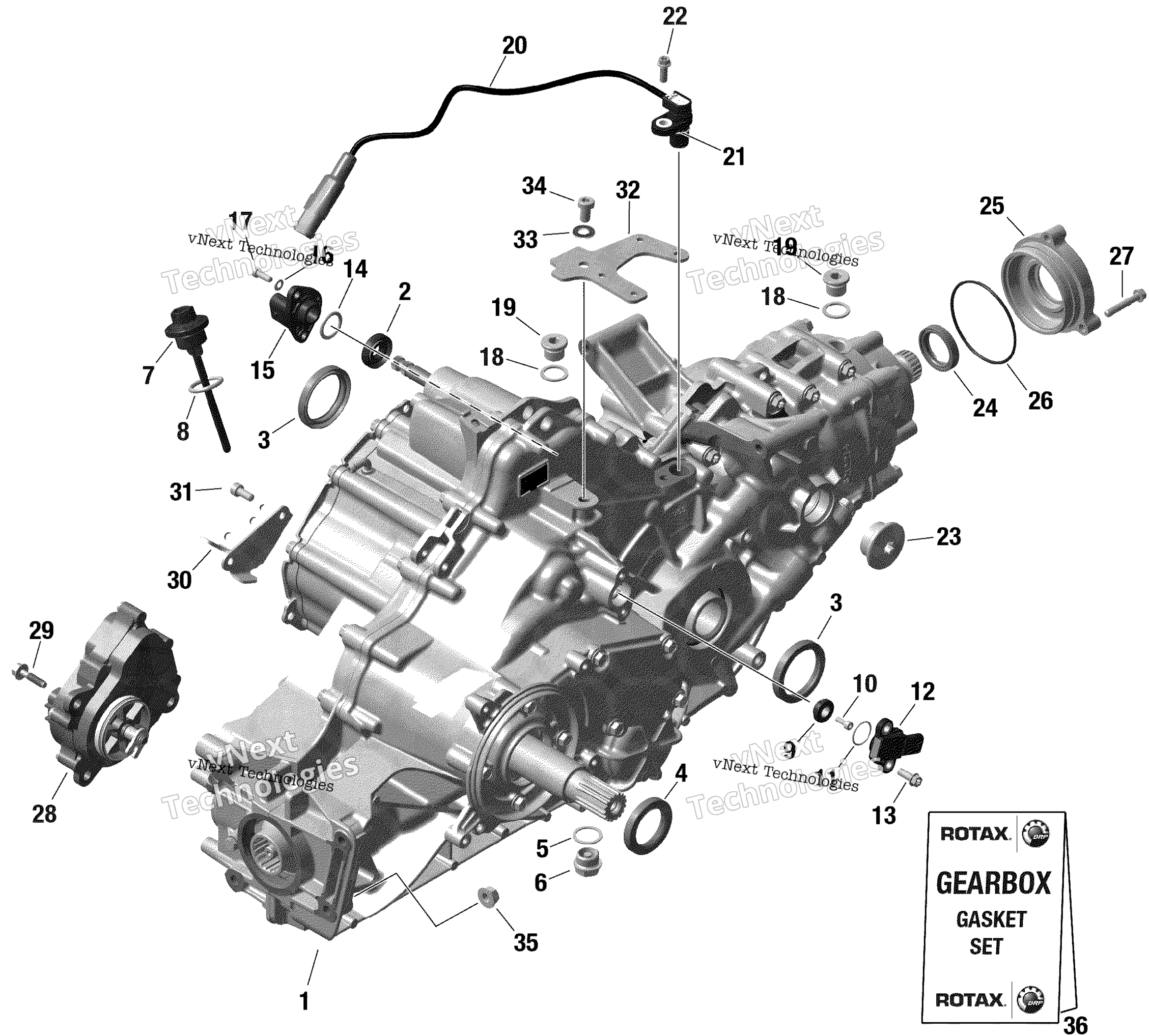Rotax передача Box и Components