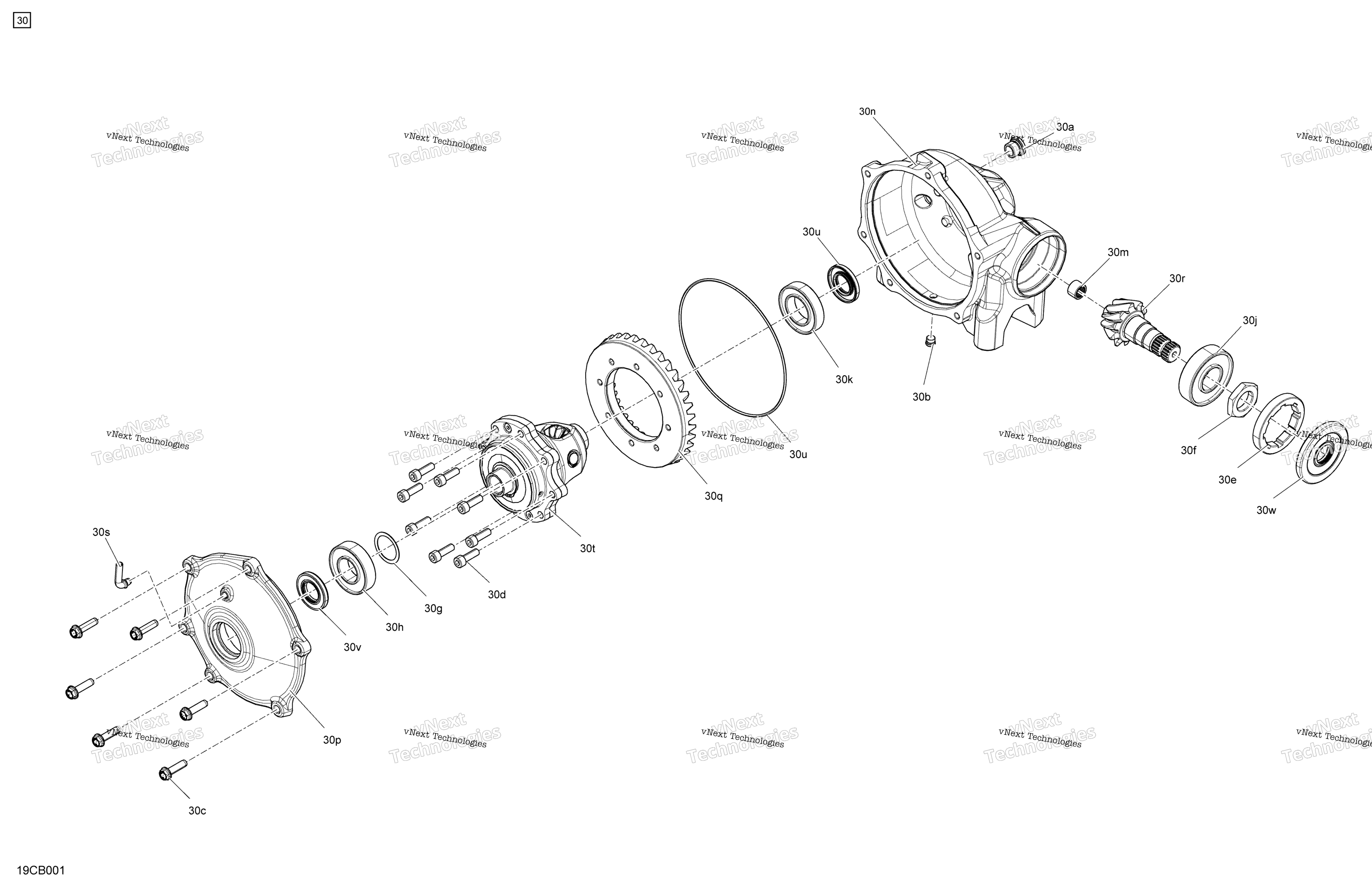 Привод - Front - Differential Parts - Without Abs