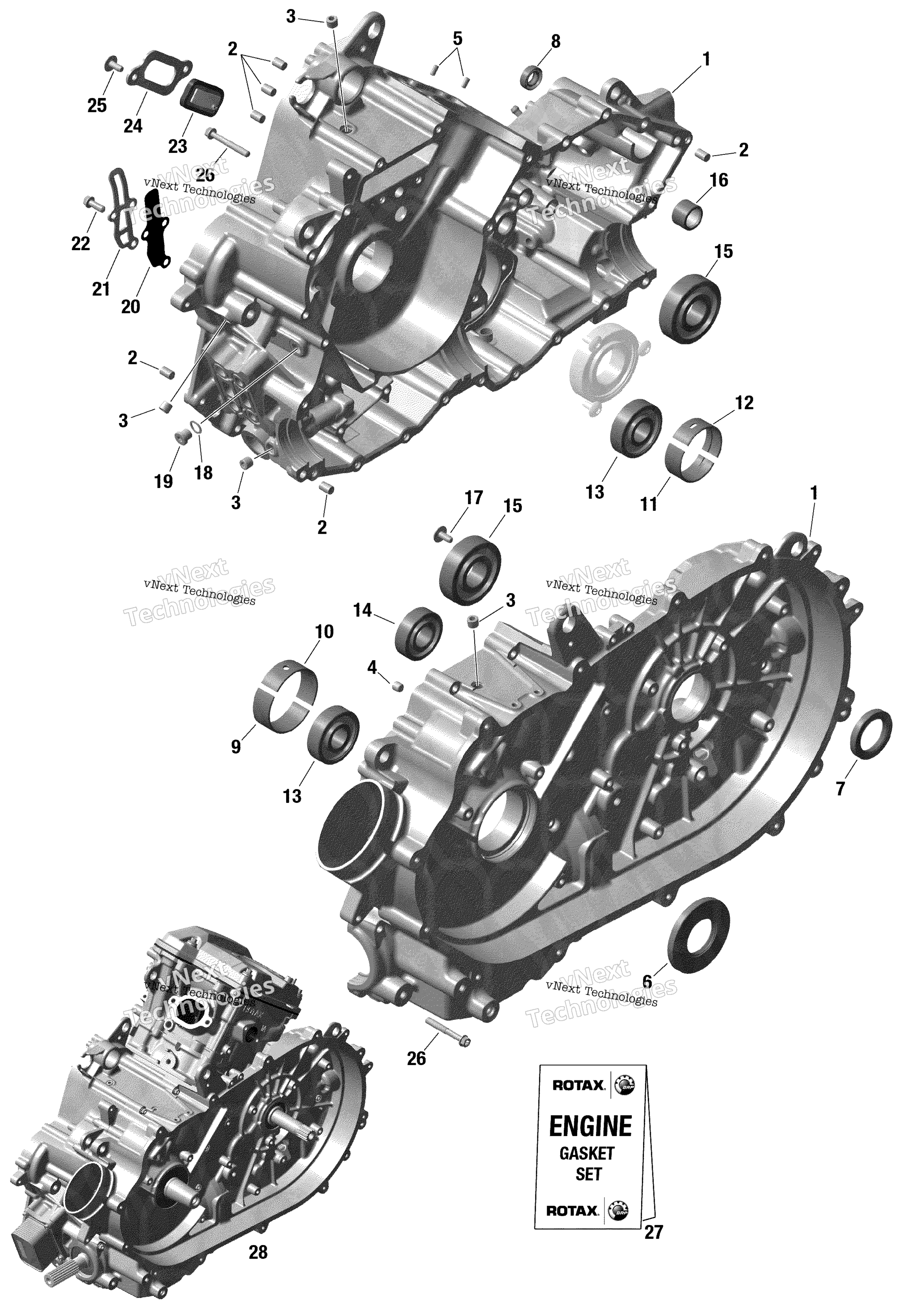Rotax Crankcase