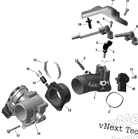 Rotax Воздушный впуск коллектор и Throttle кузов Hd7