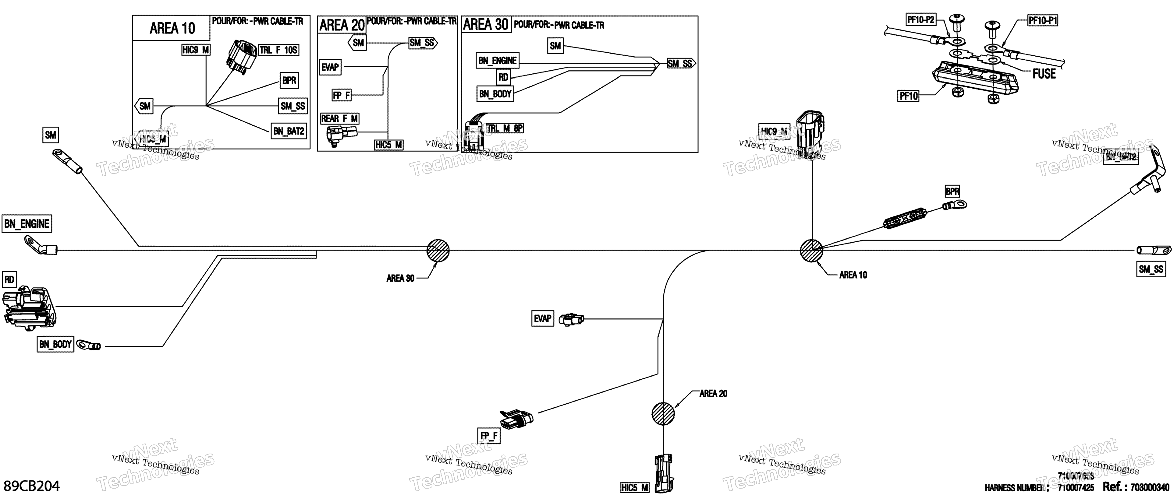 Электрооборудование - Voltage Regulator Wiring Harness - 710007653