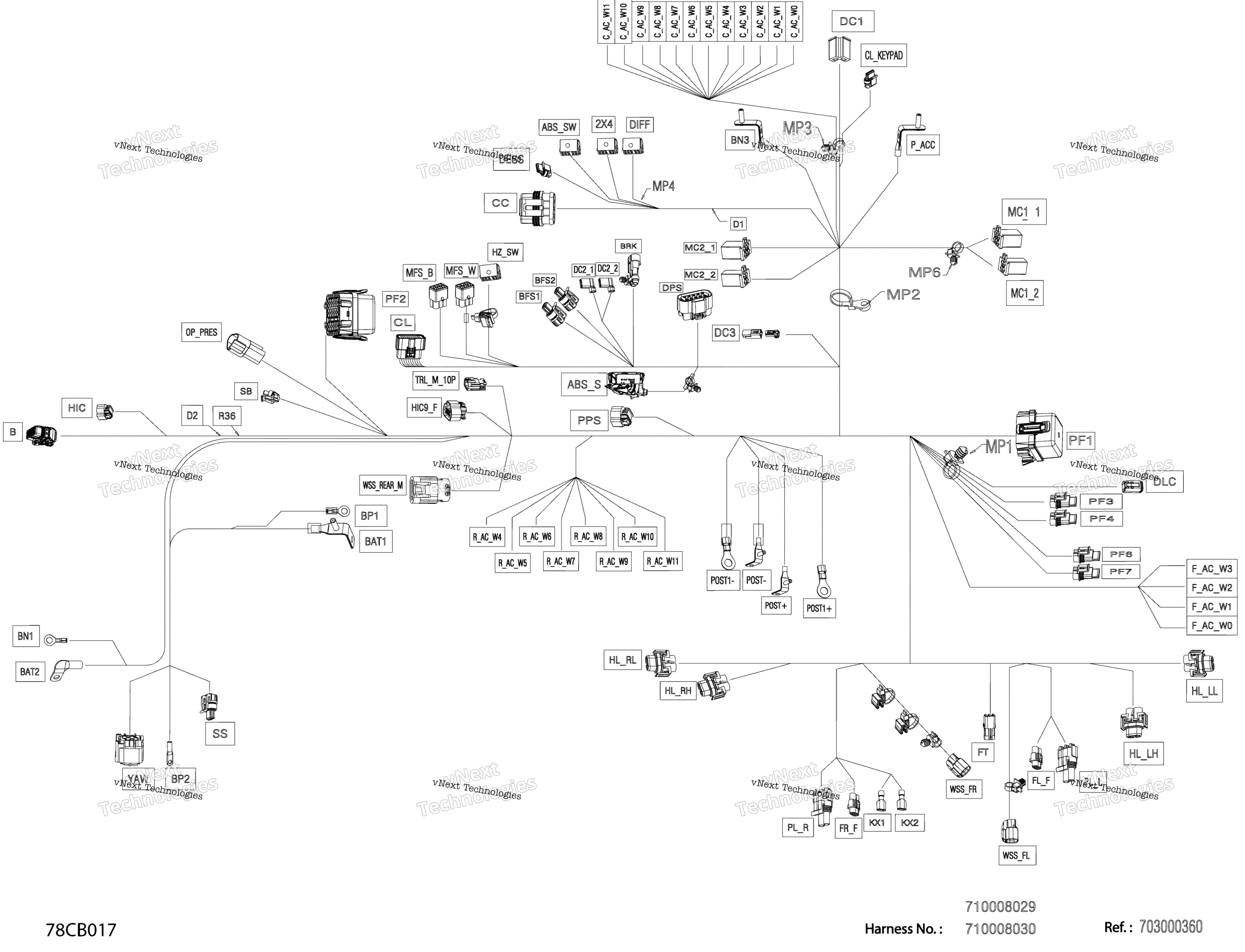 Электрооборудование - Main Harness - 710008029
