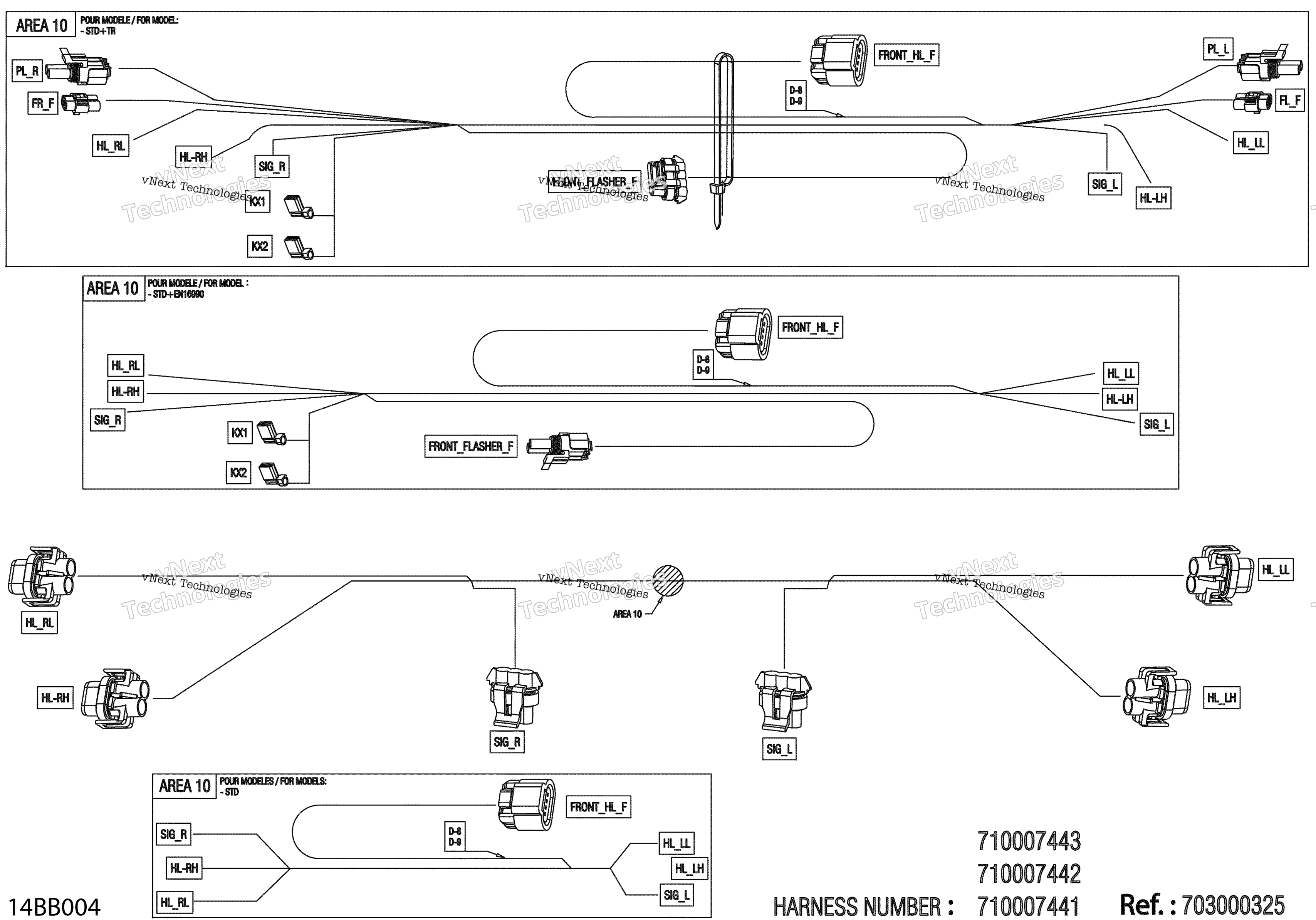Электрооборудование - Front Wiring Harness - 710007442