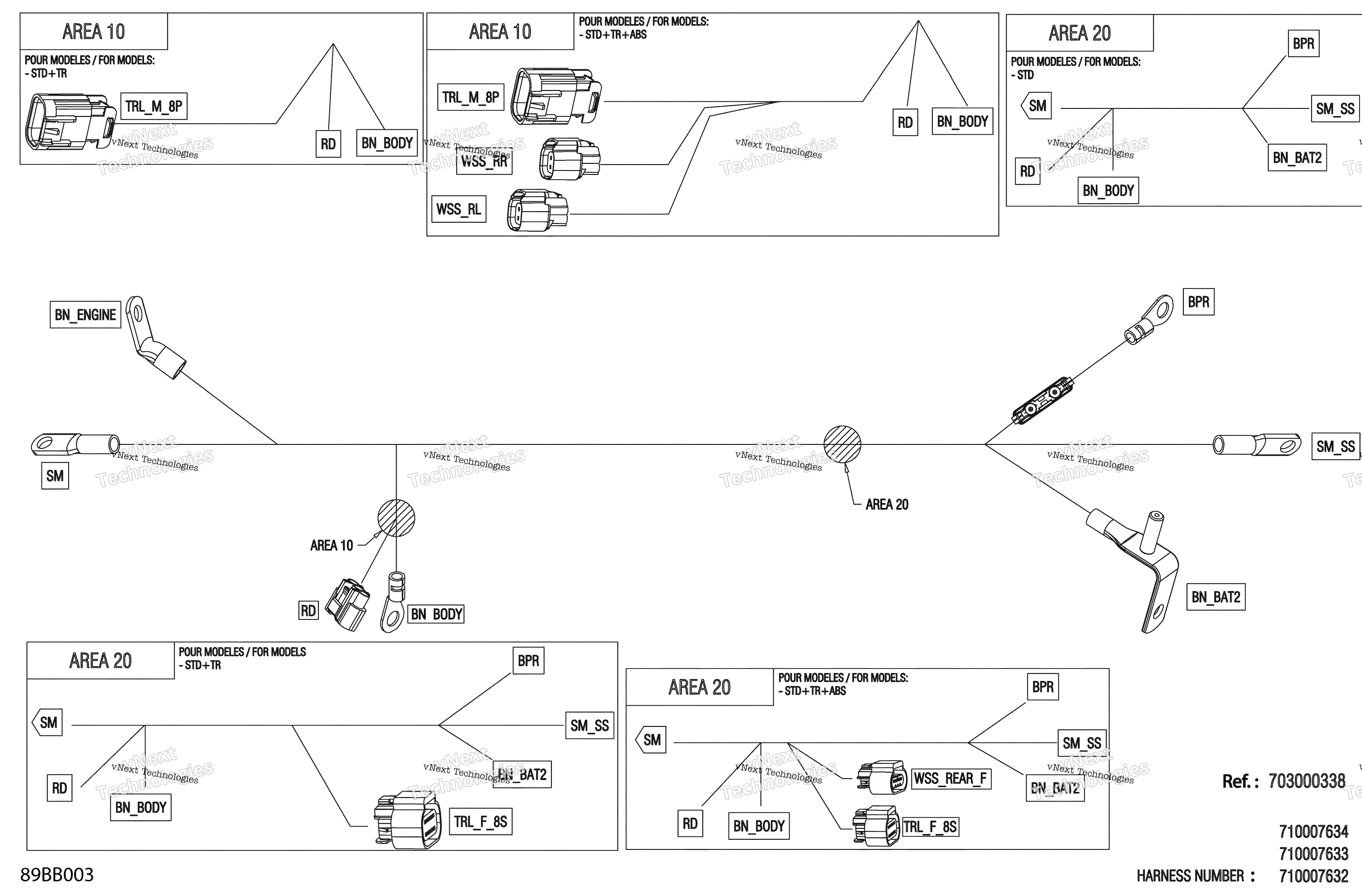 Электрооборудование - Voltage Regulator Wiring Harness - 710007633