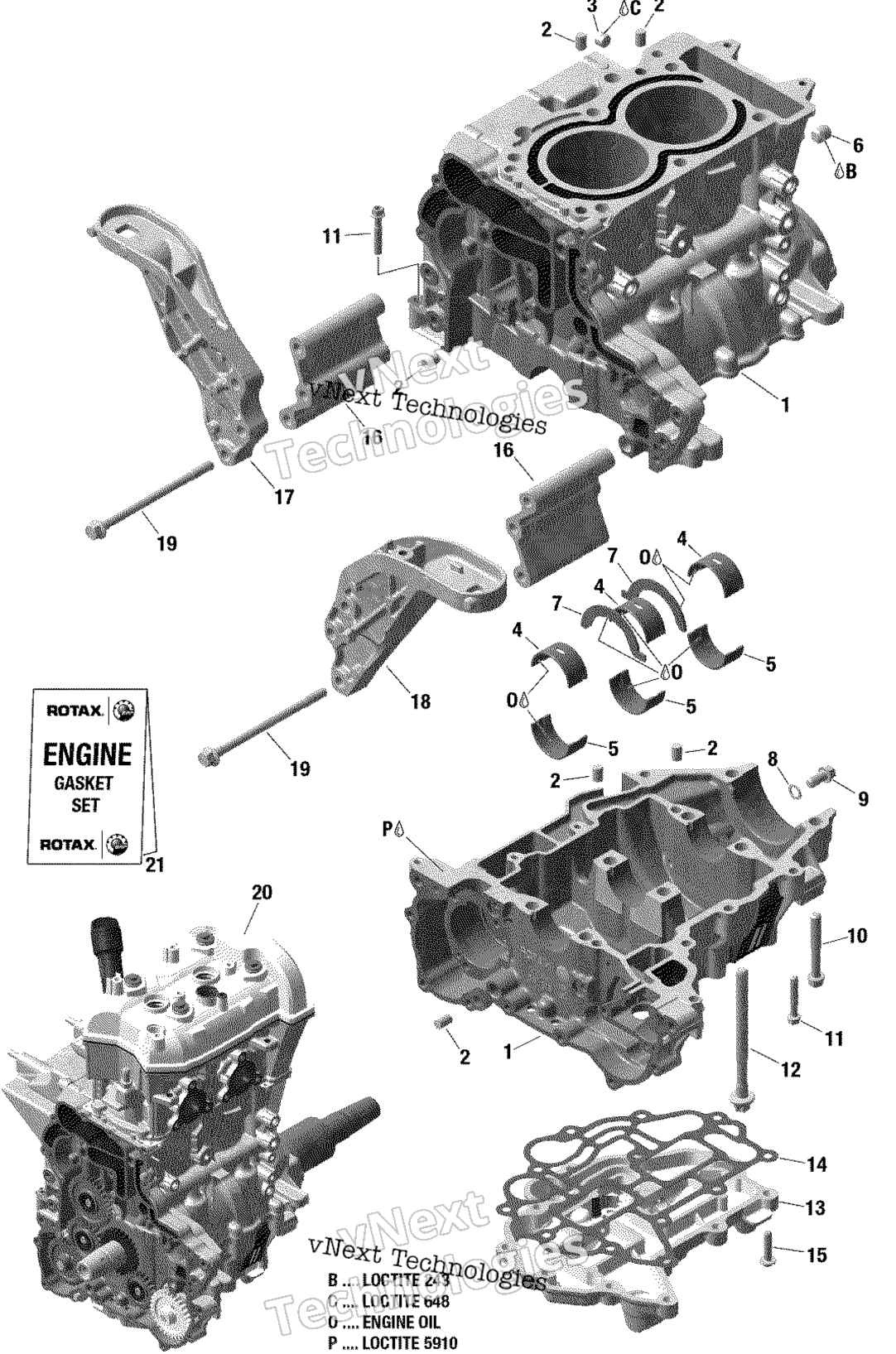 Rotax — Картер двигателя - 600 Ace