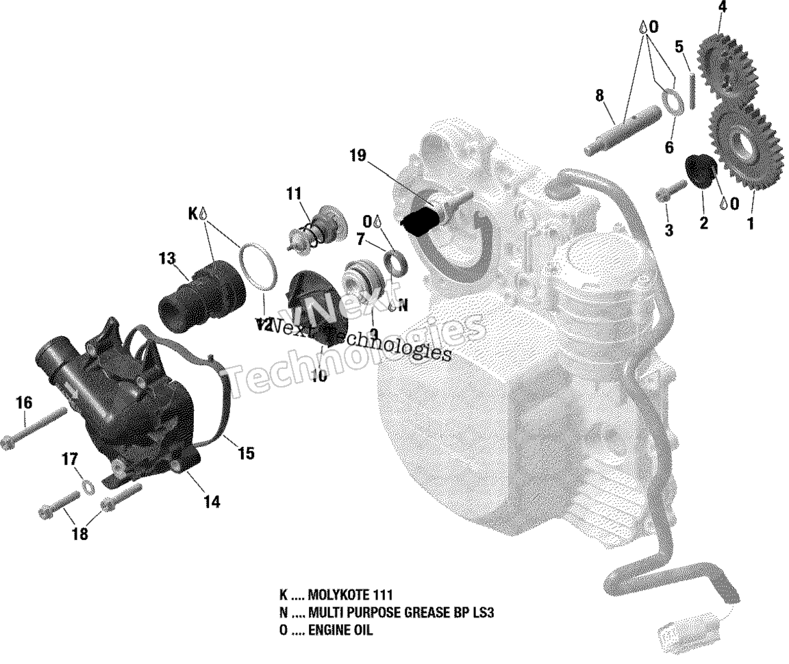 Rotax — Охлаждение двигателя - 600 Ace