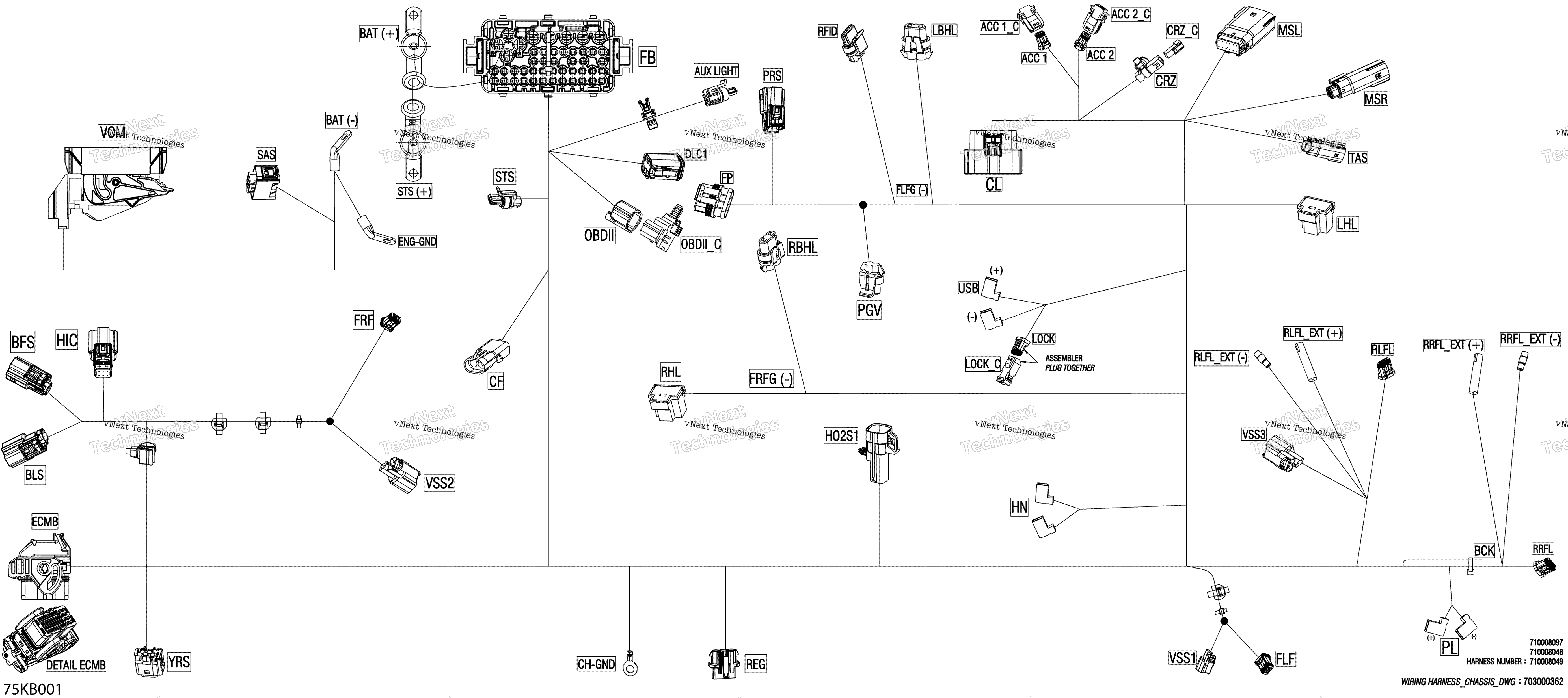 Электрооборудование - Main Harness - 710008049
