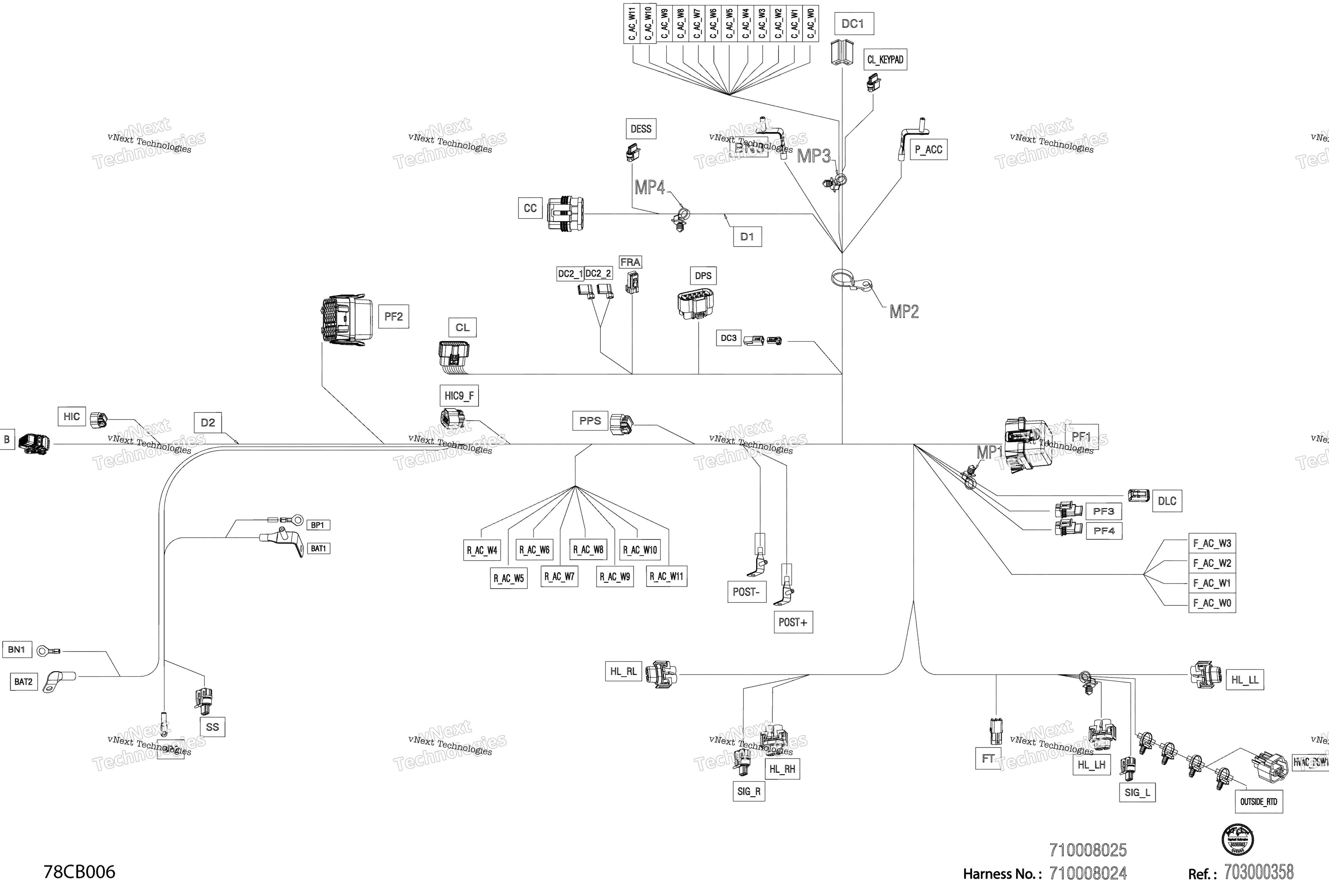 Электрооборудование - Main Harness - 710008024