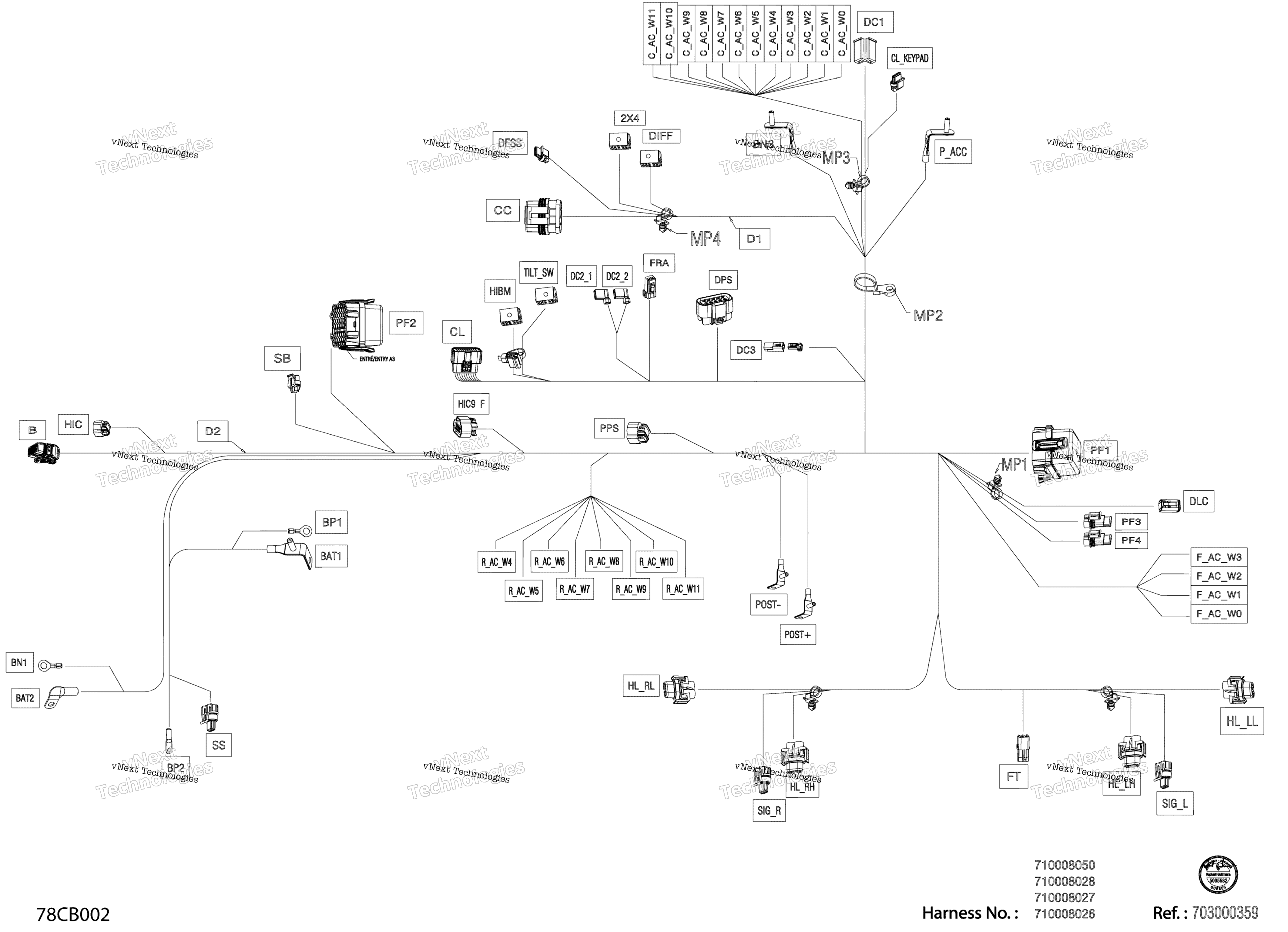 Электрооборудование - Main Harness - 710008027