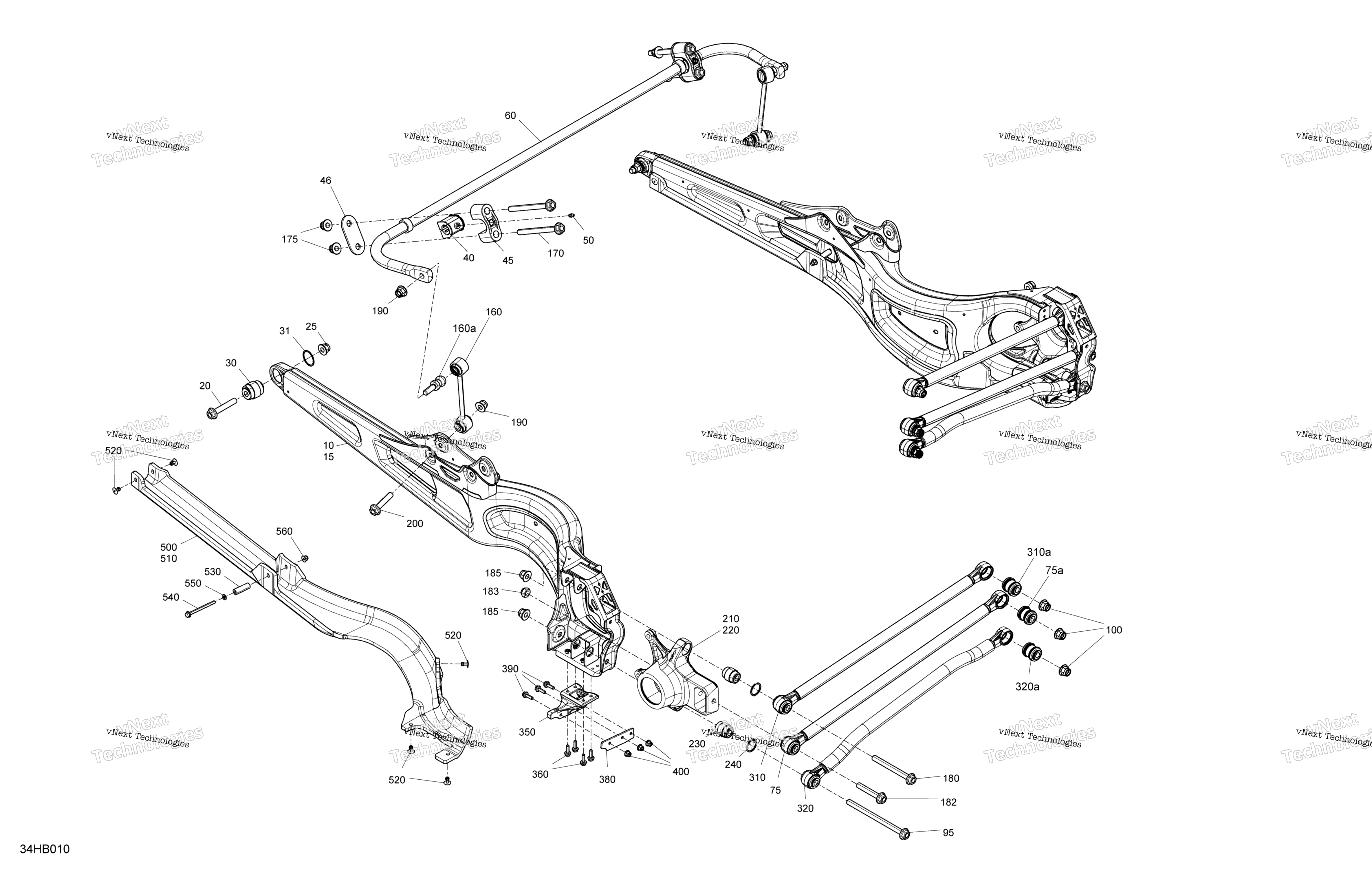 Подвеска - Rear Components - 64 Inches Width