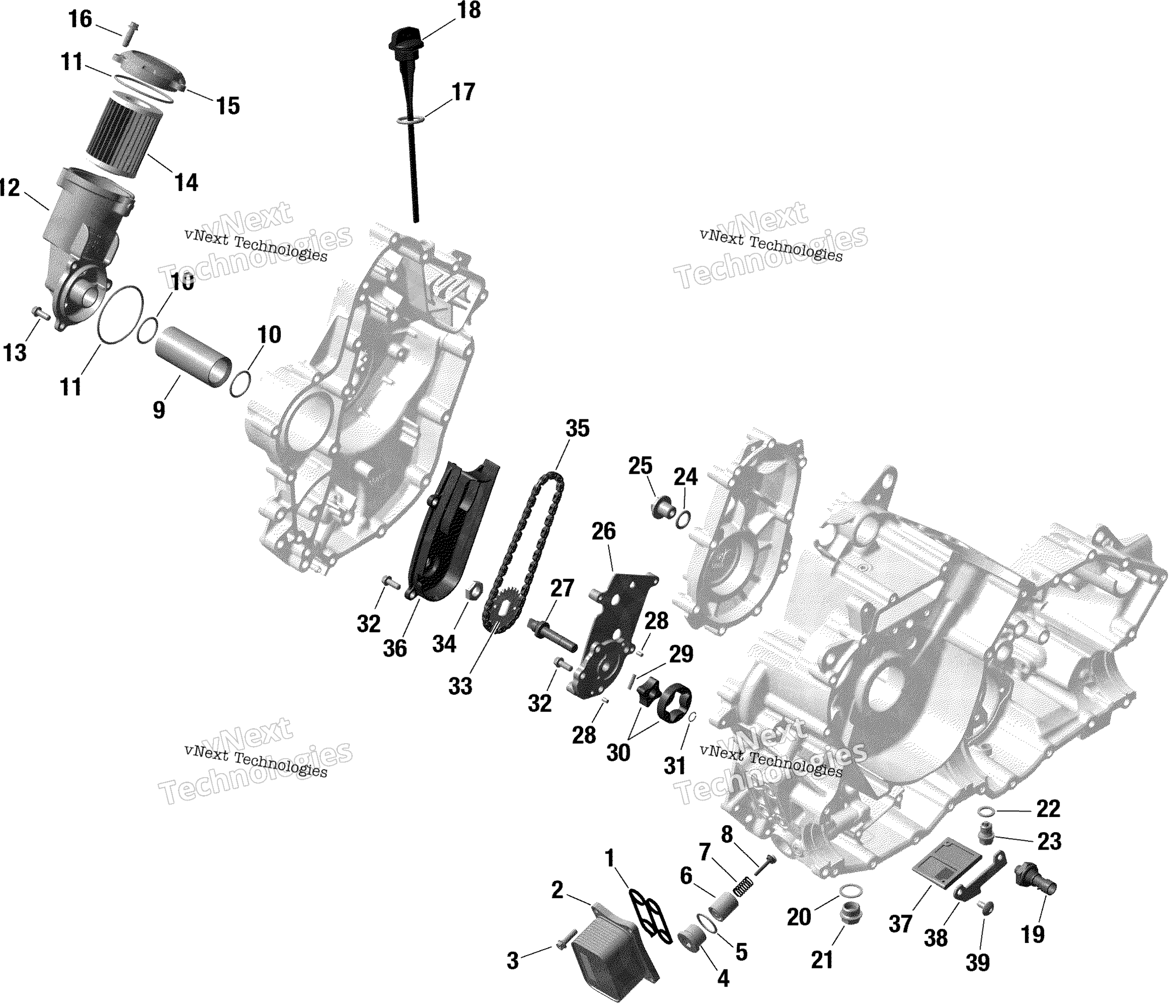 Rotax двигатель Lubrication