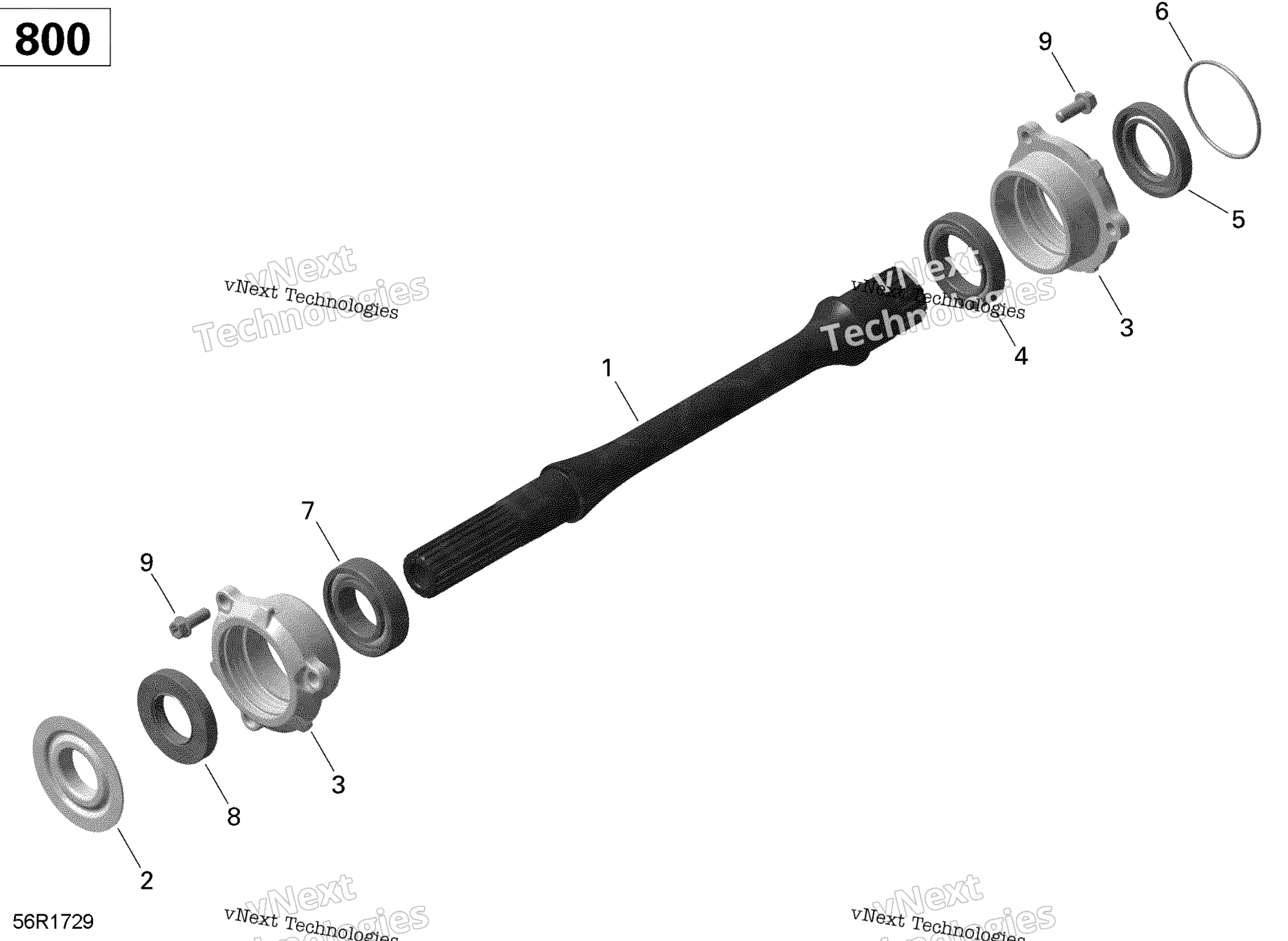 Привод Shaft - 800R Efi