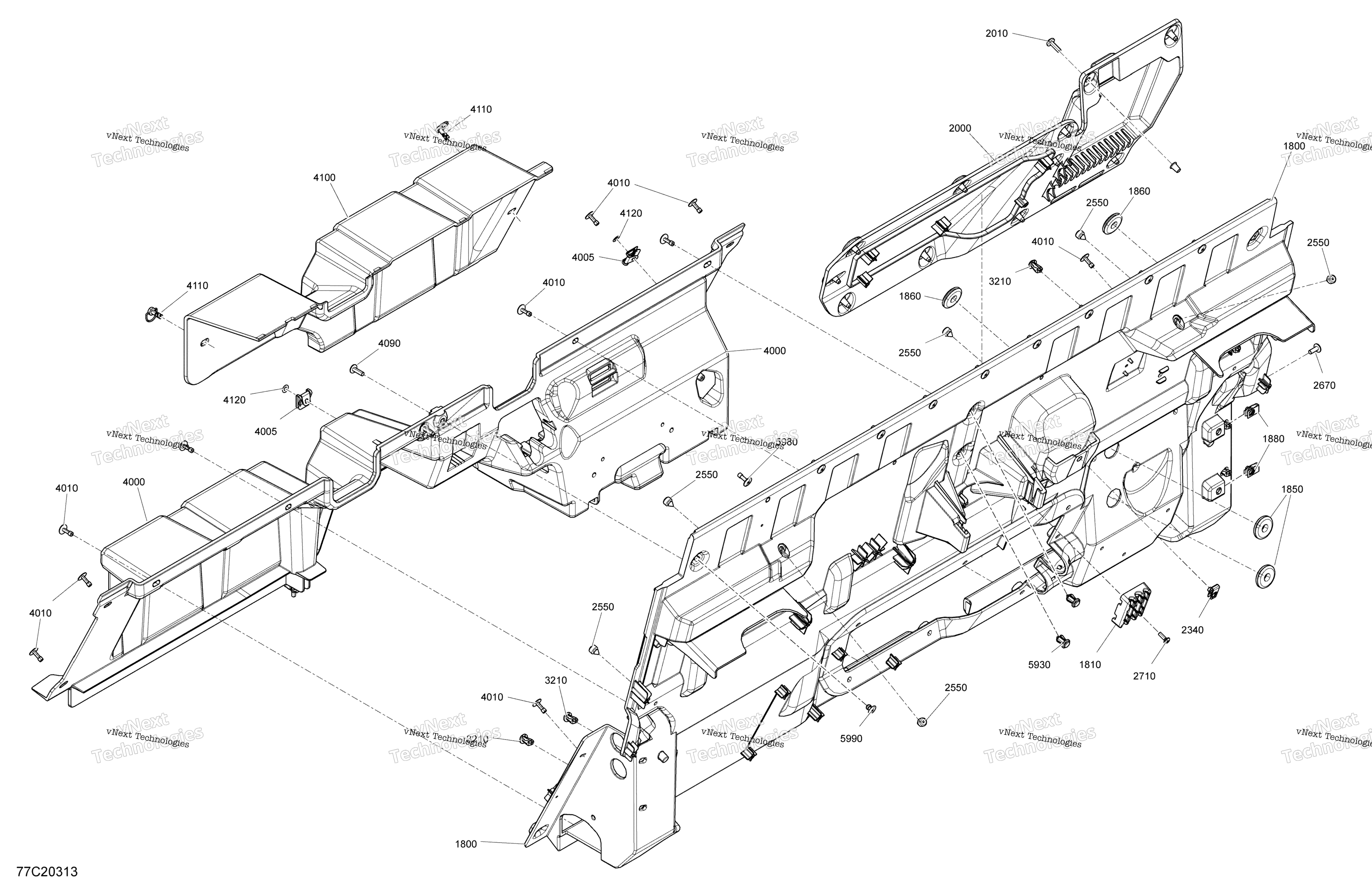 Cab Interior Back Wall Section