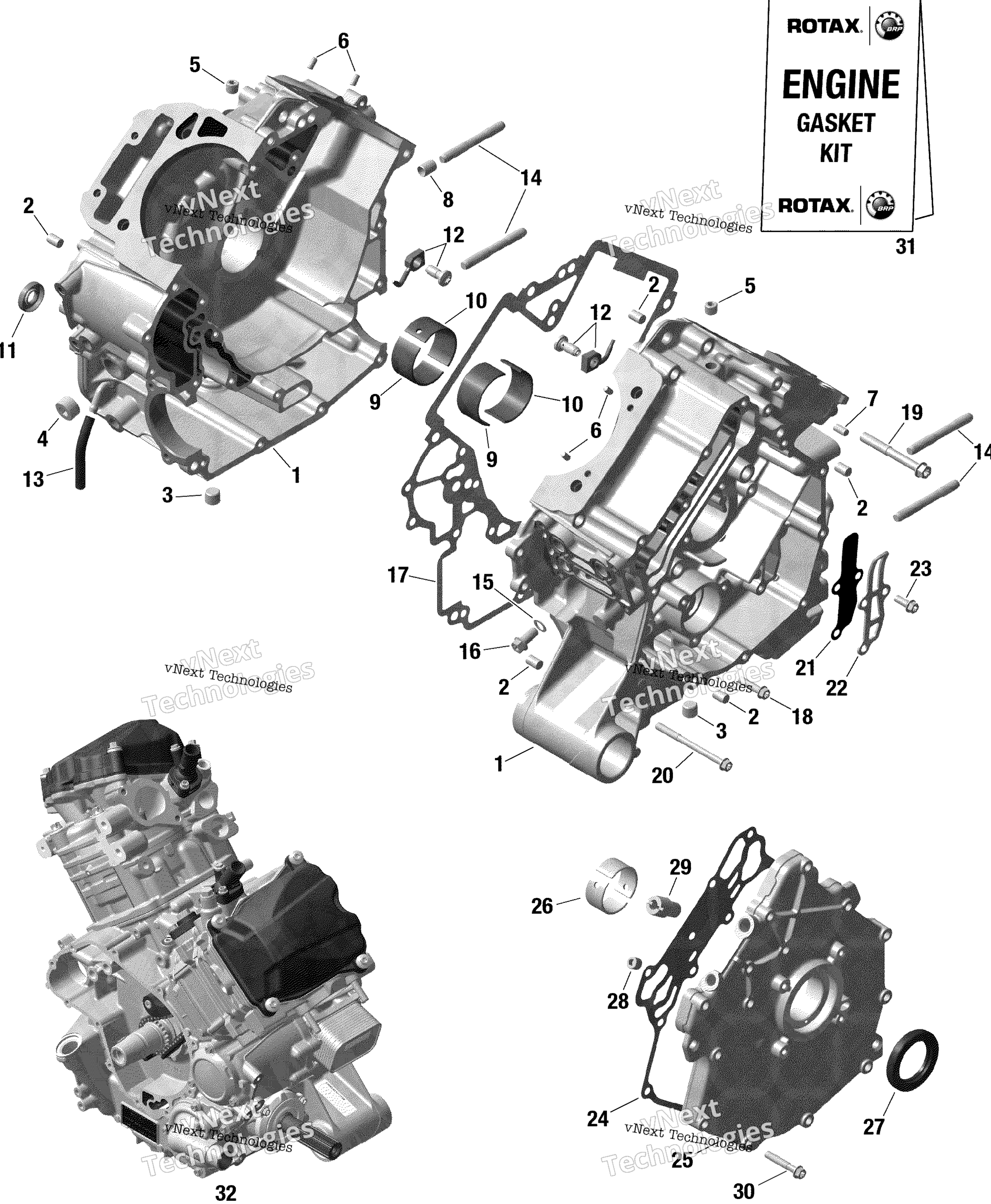 Двигатель - Crankcase - Hd10