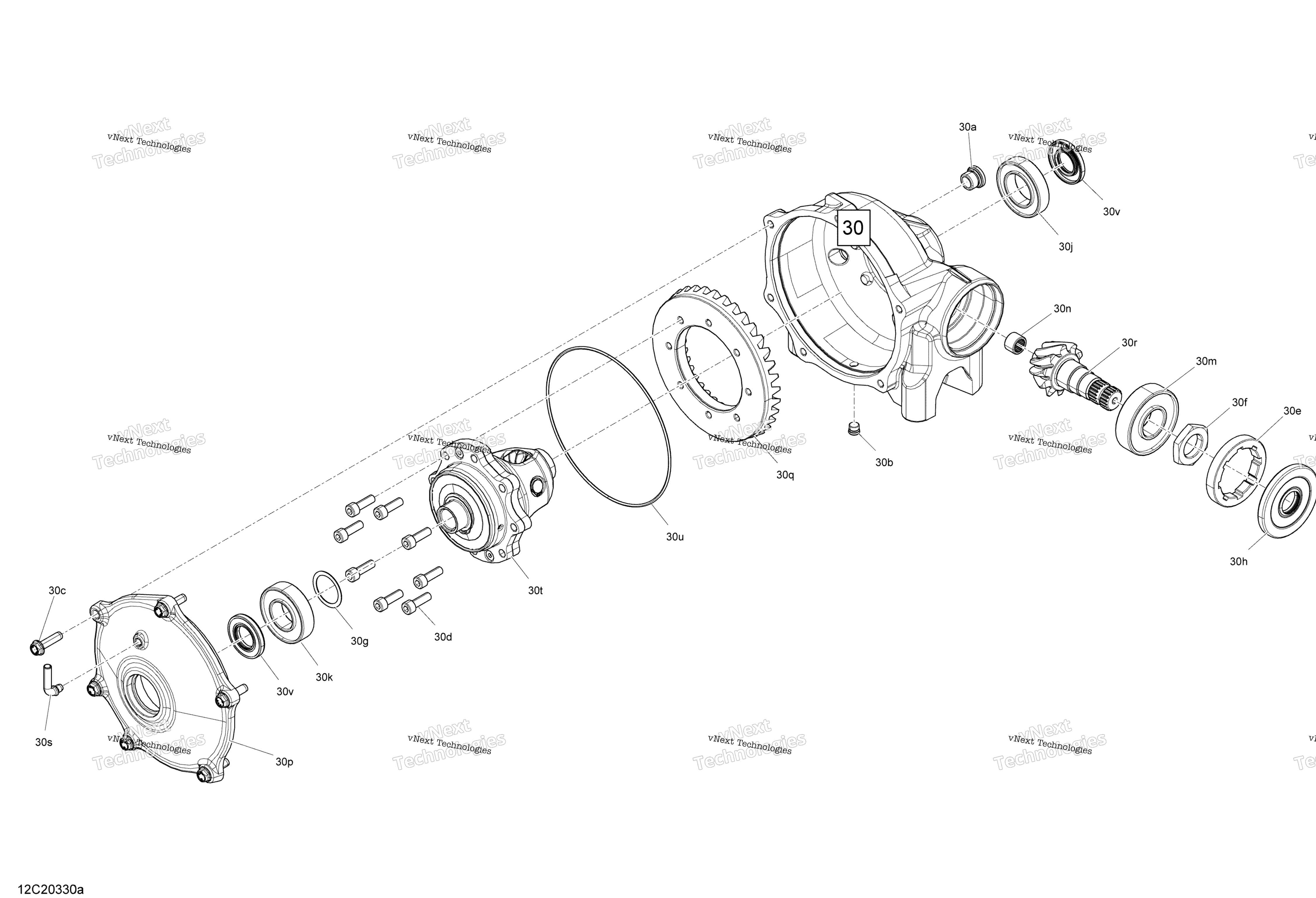 Передняя часть Drive - Differential Parts - Cab