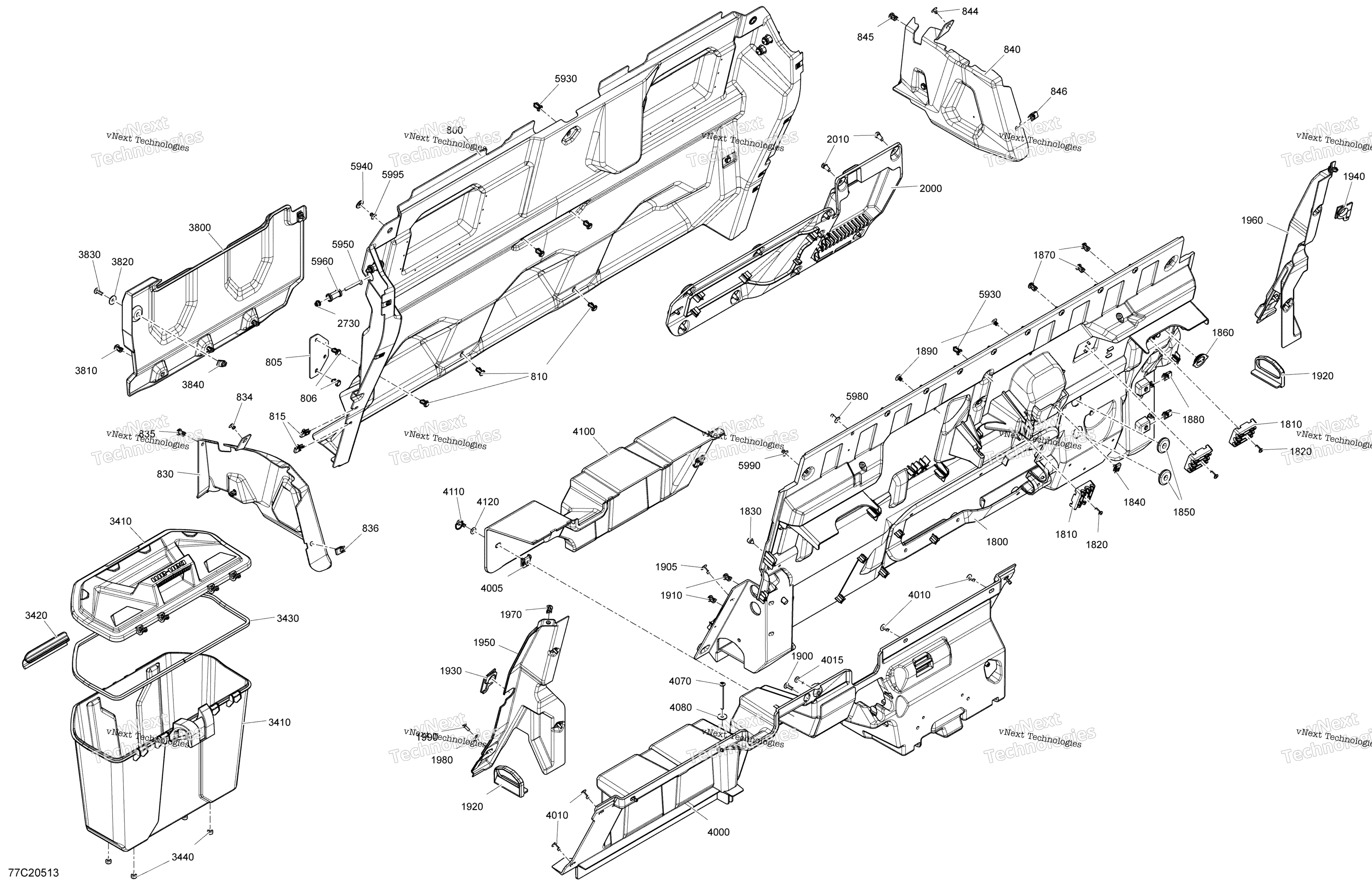 Cab Interior Back Wall
