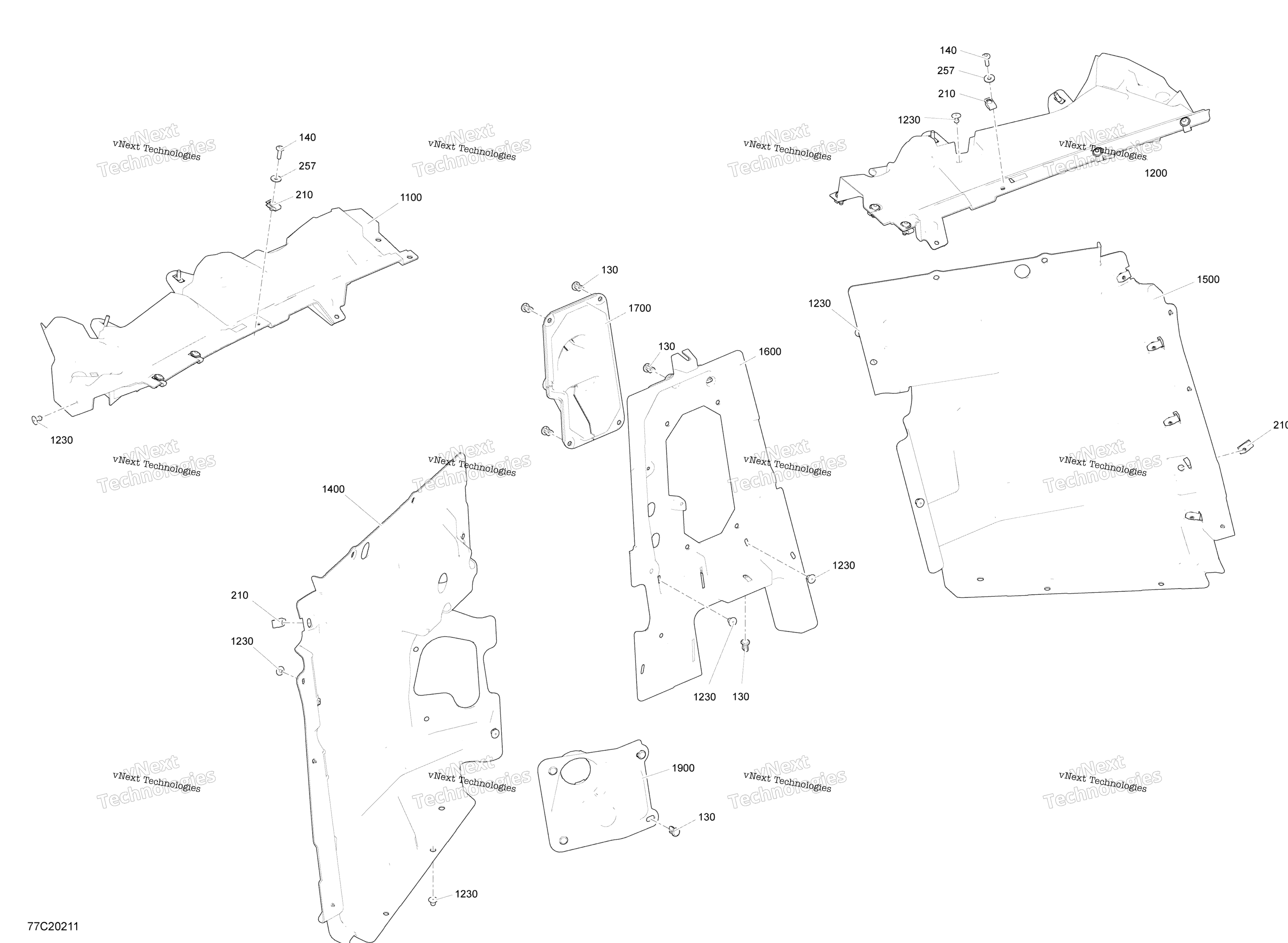 Cab Interior Firewall Section Std