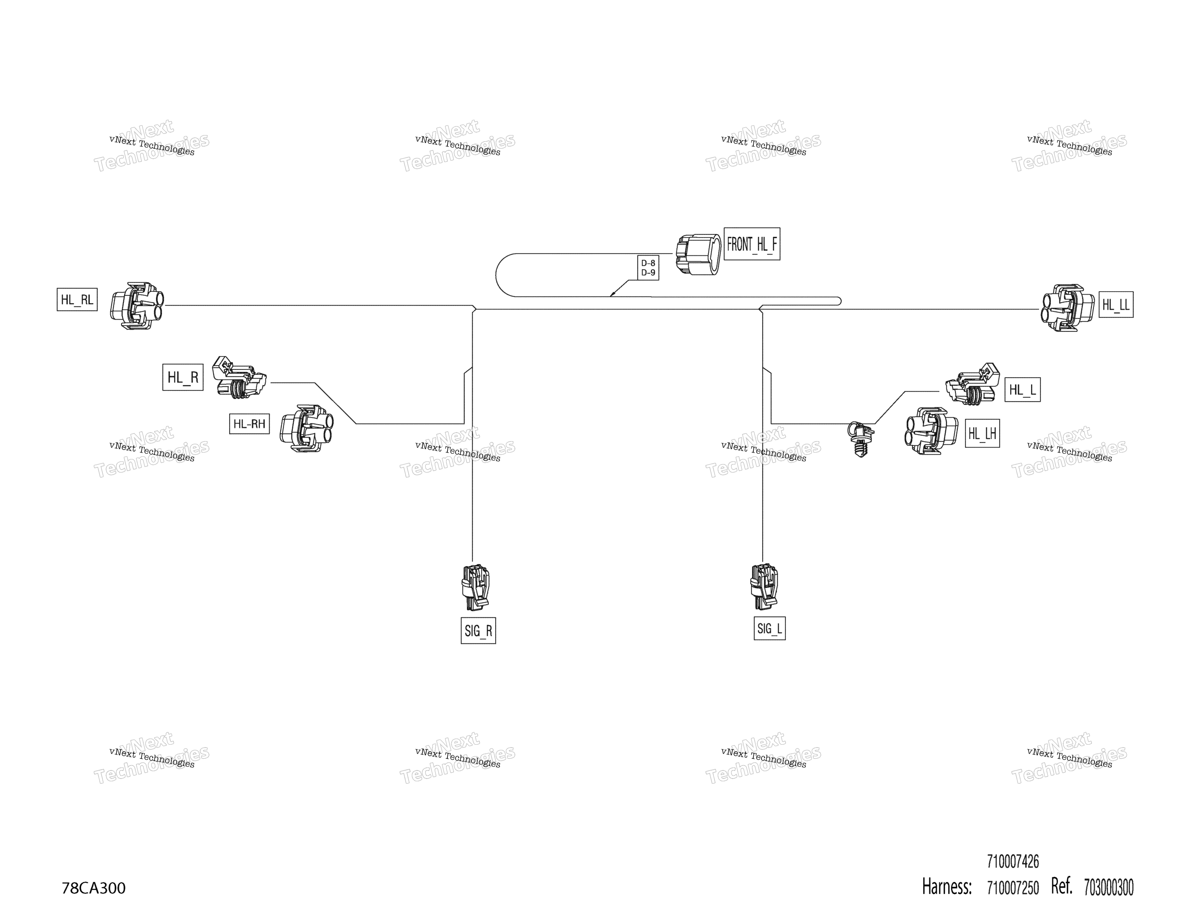 Электрооборудование - Front Wiring Harness - 710007250 - Dps -Xt