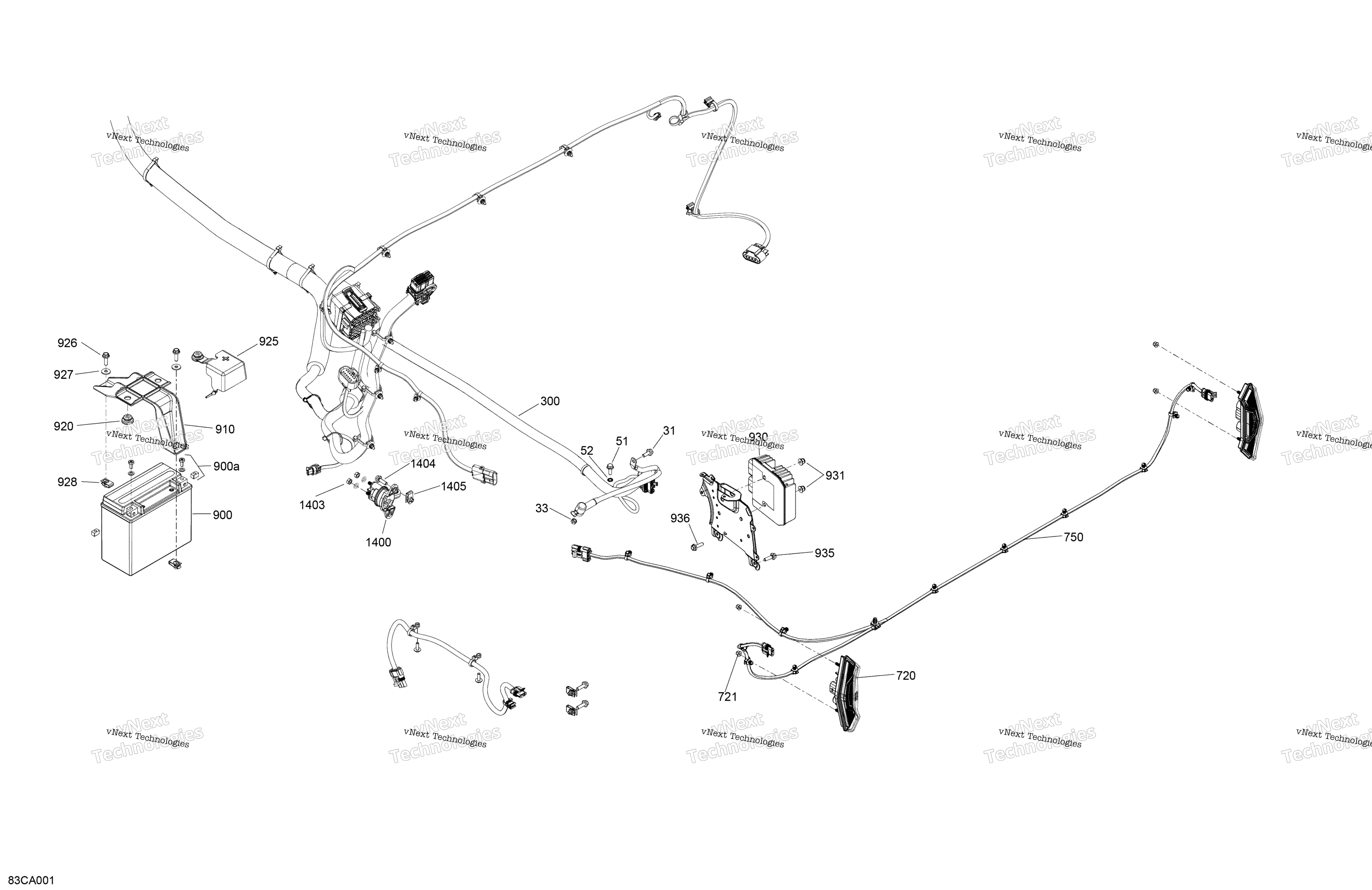 Электрооборудование - System - Rear Section