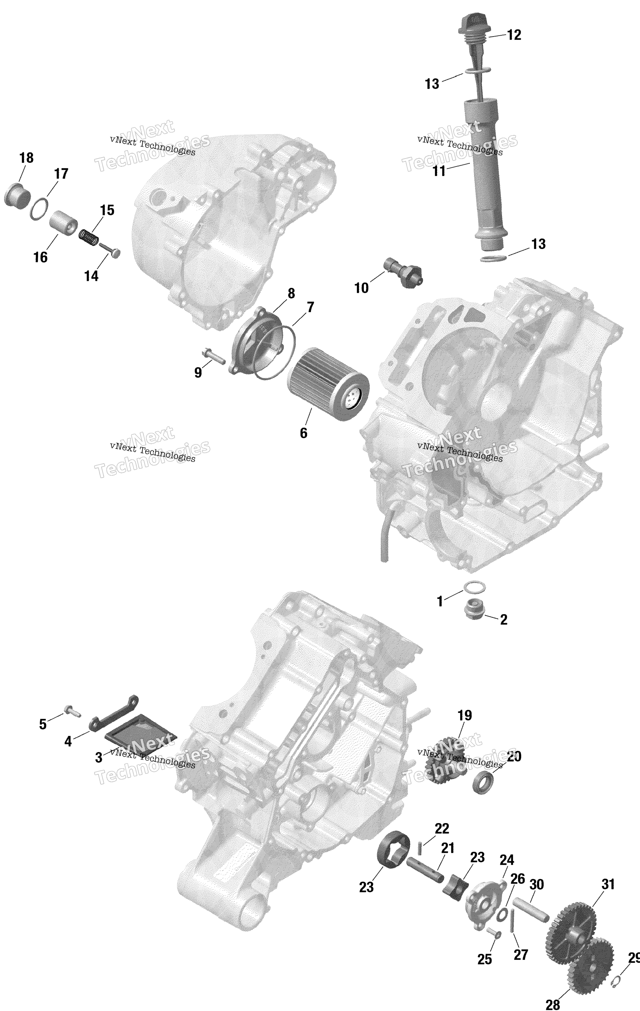Rotax двигатель Lubrication